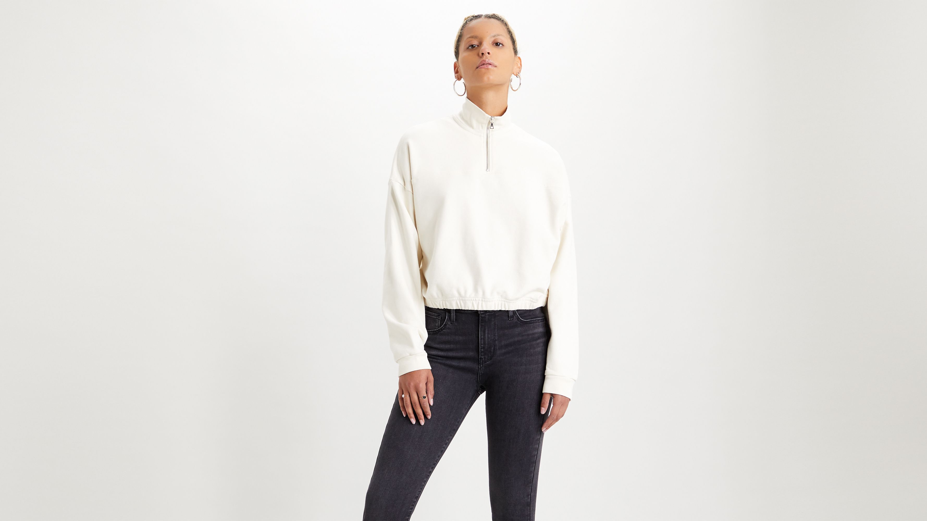 levi's quarter zip sweatshirt