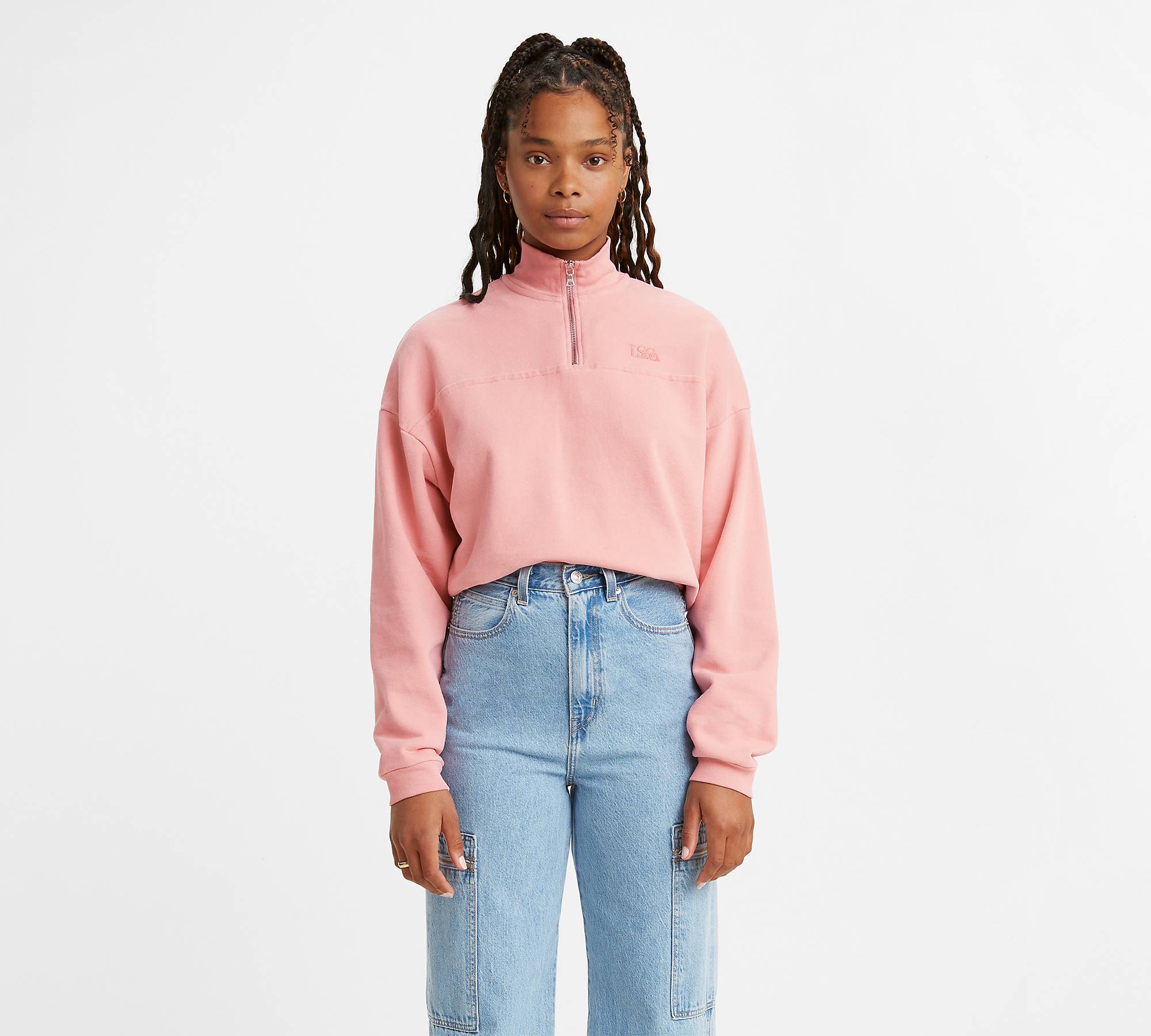 Pom Quarter-Zip Sweatshirt 1