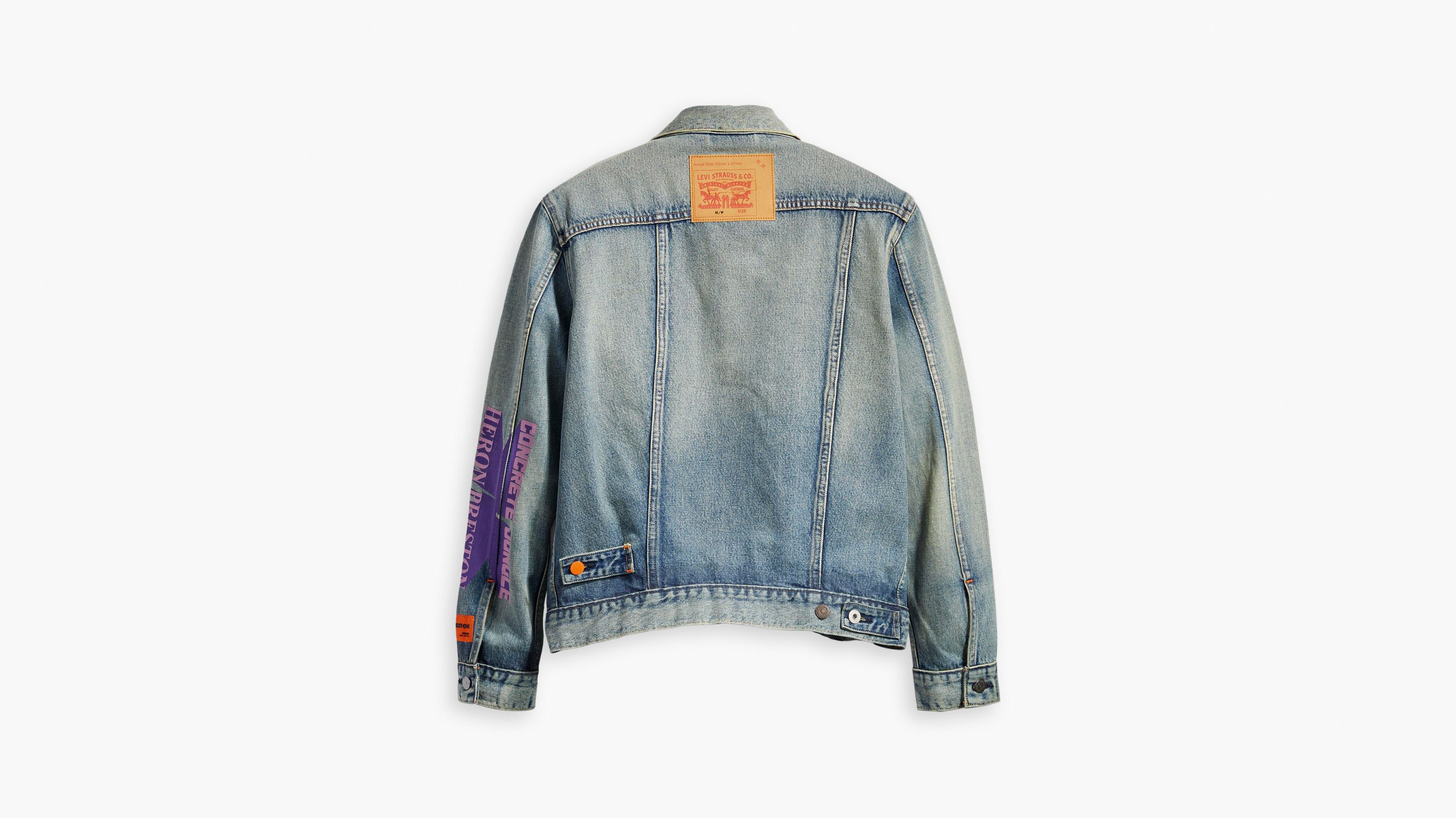 SOLD❌❌Levi's x Preston Heron vintage wash jean jacket size L