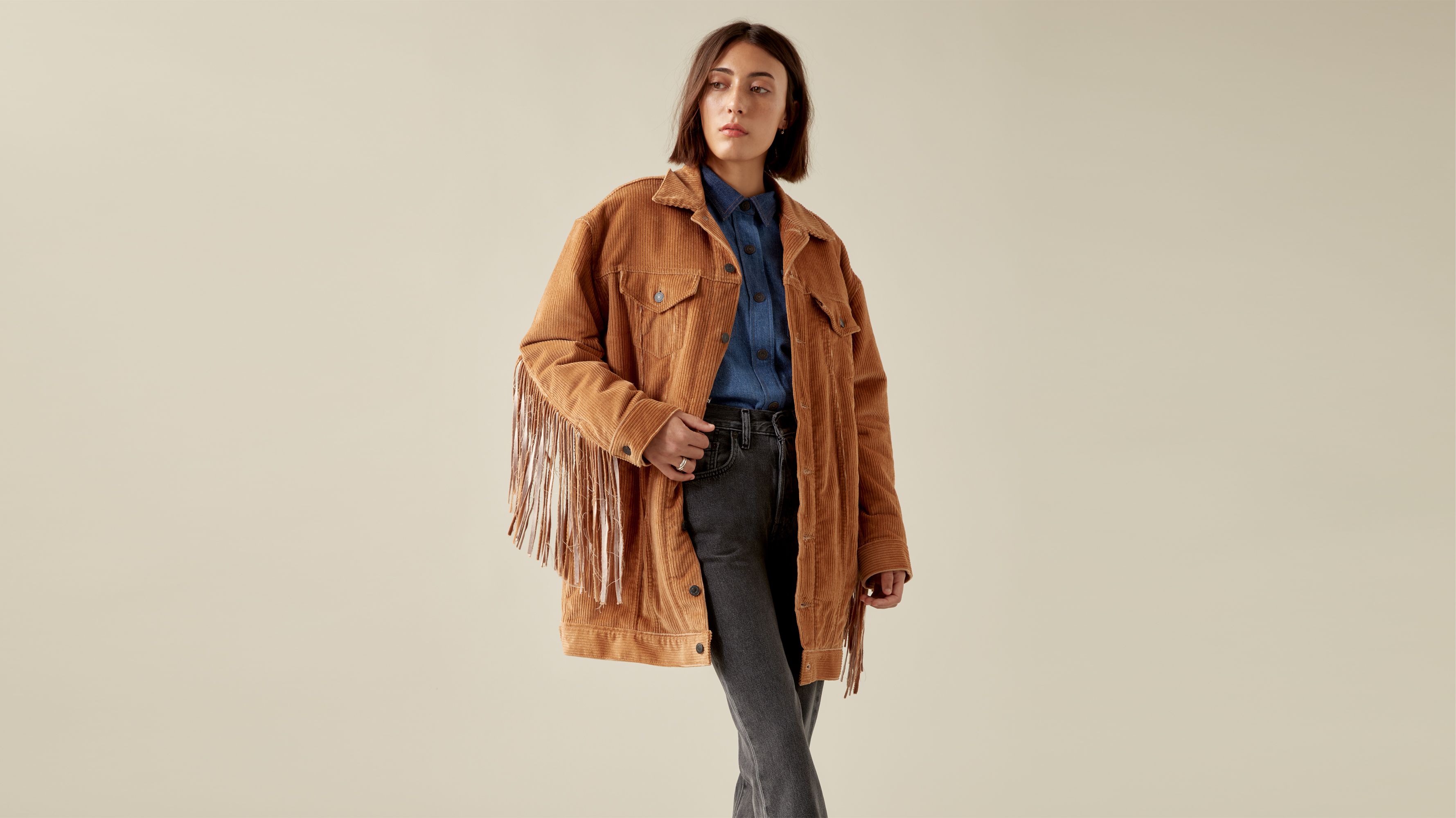 Levi’s® x karla Fringed Long Trucker Jacket 2