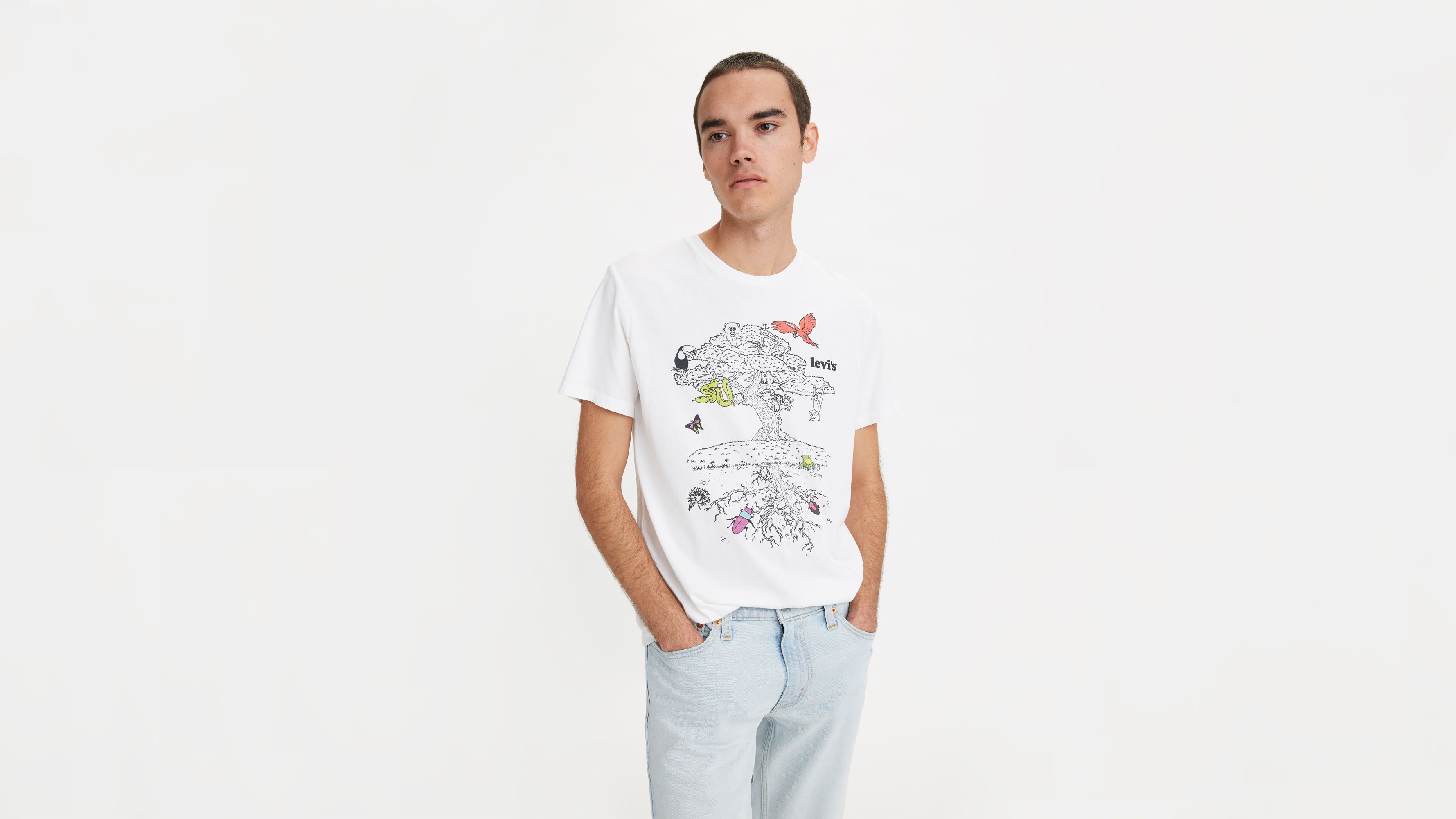 Levis flamingo best sale t shirt