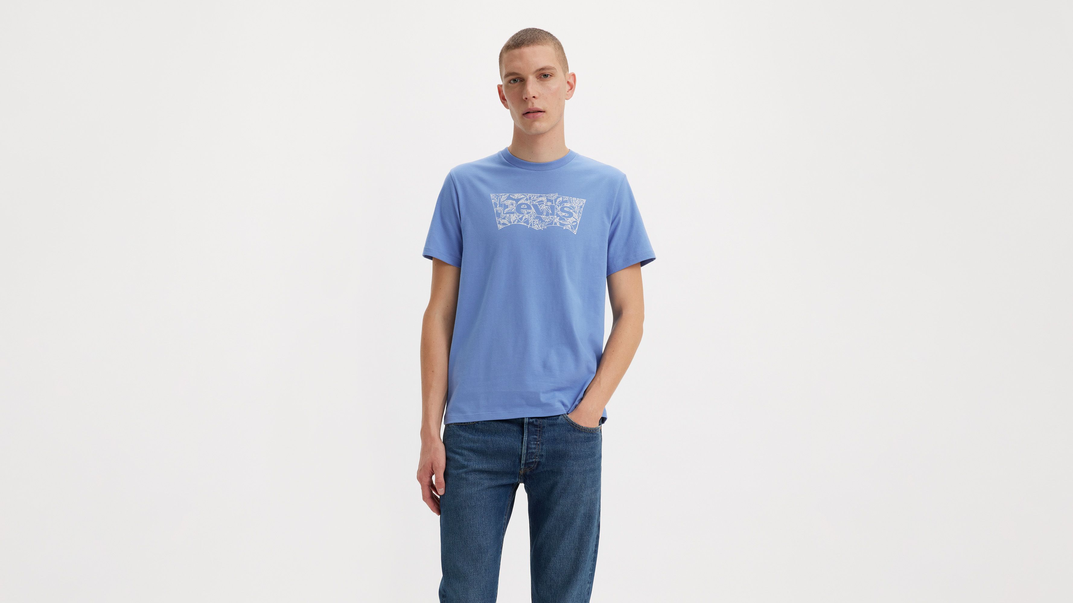 T-shirt LUCKY BRAND Blue size L International in Cotton - 30813881