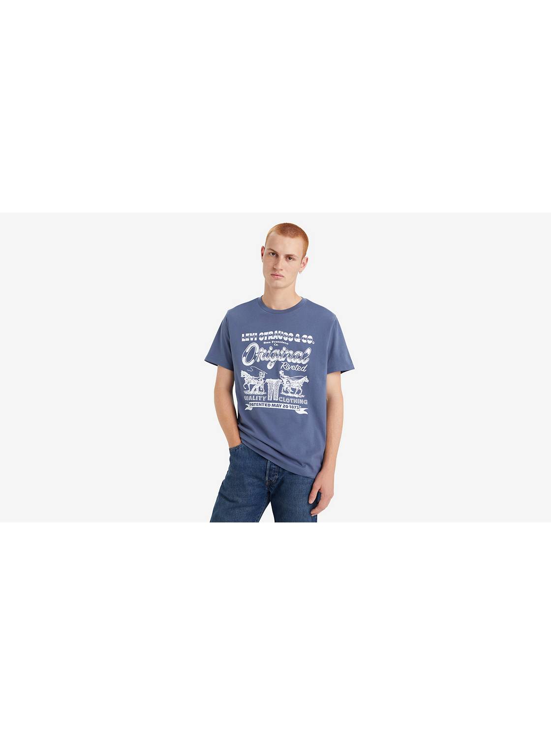 Levi's T-Shirt Mc Homme LEVIS GRIS pas cher - T-shirt manches