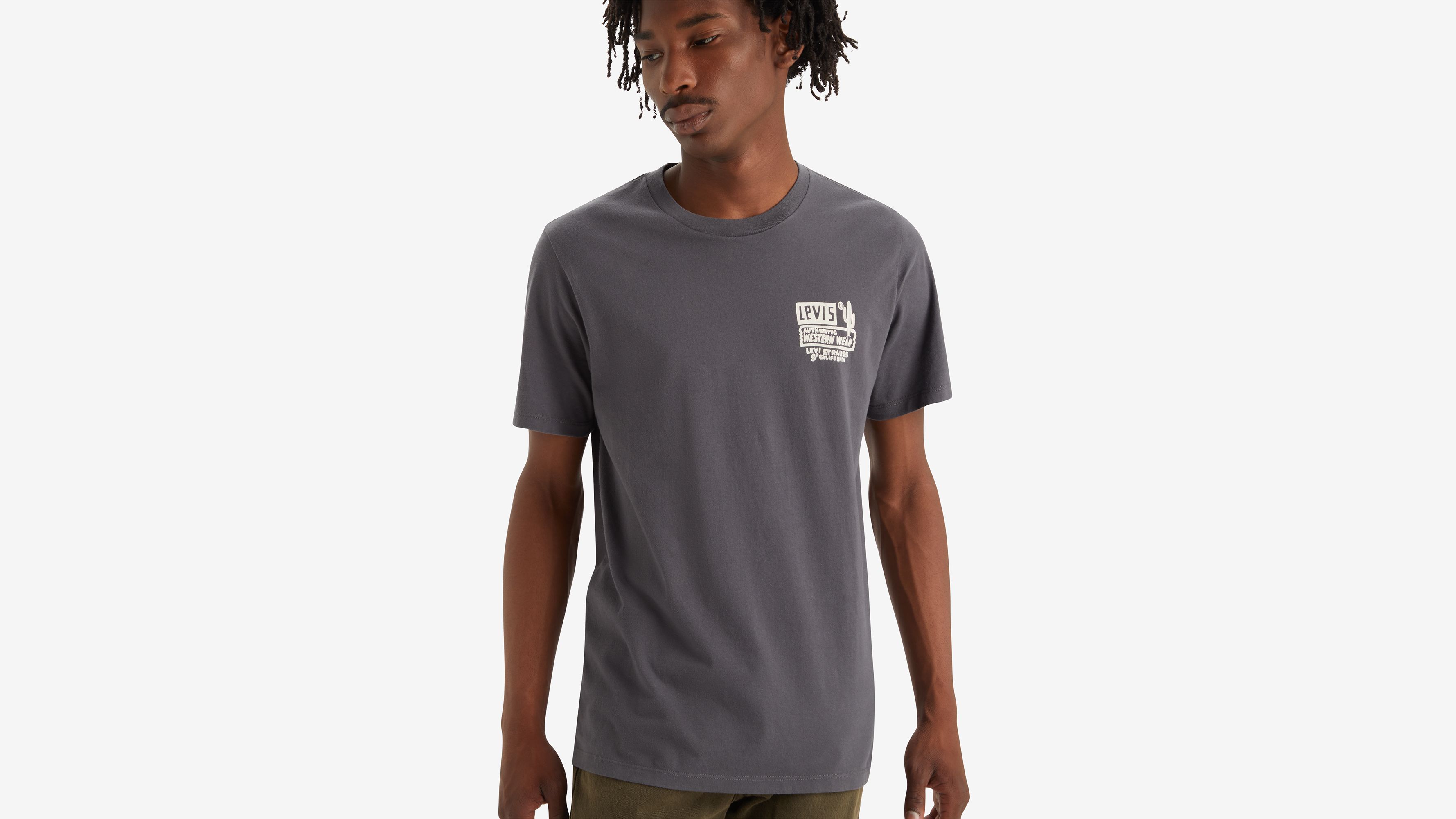 Mens grey levi clearance t shirt