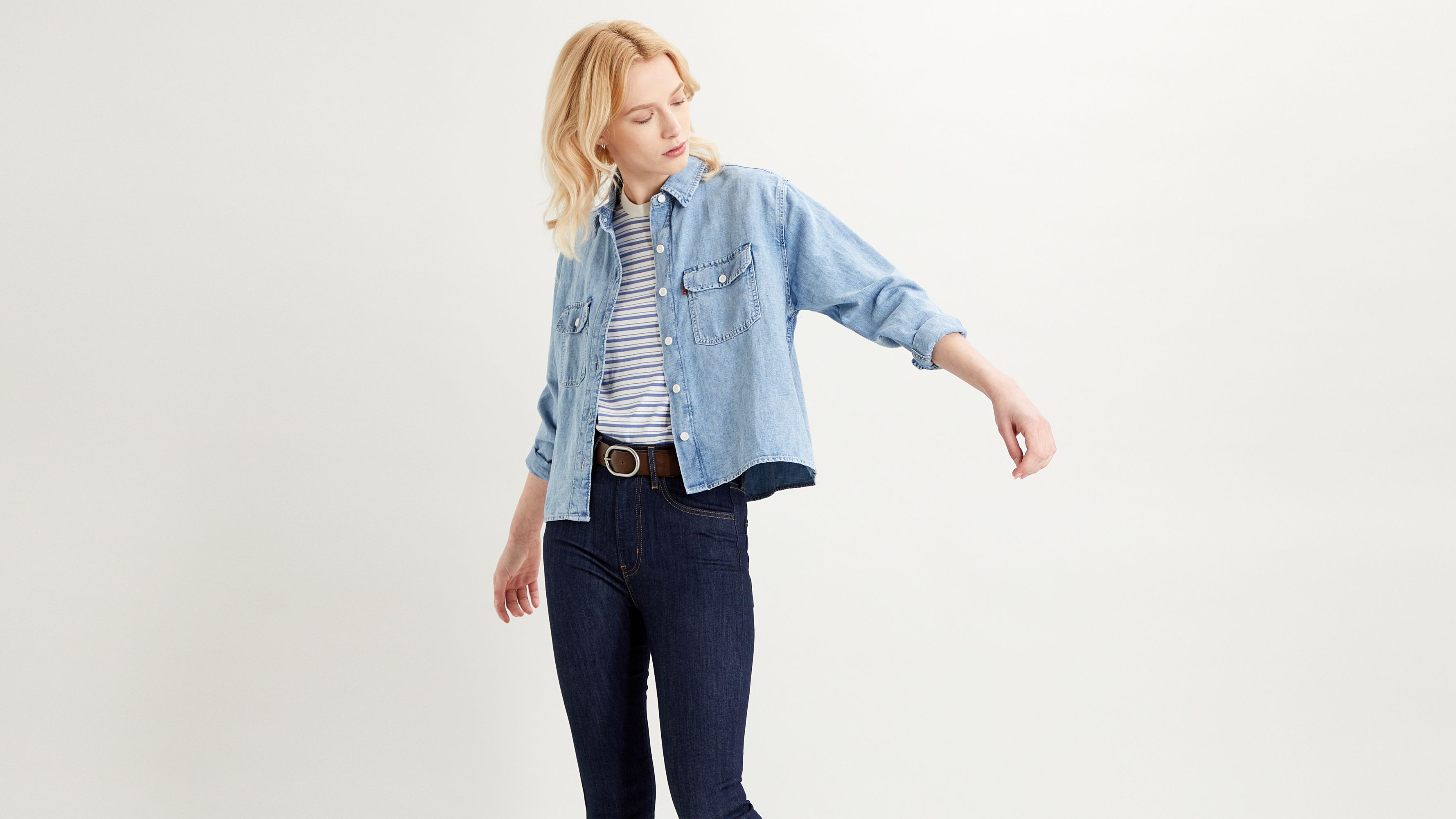 ladies denim tops online