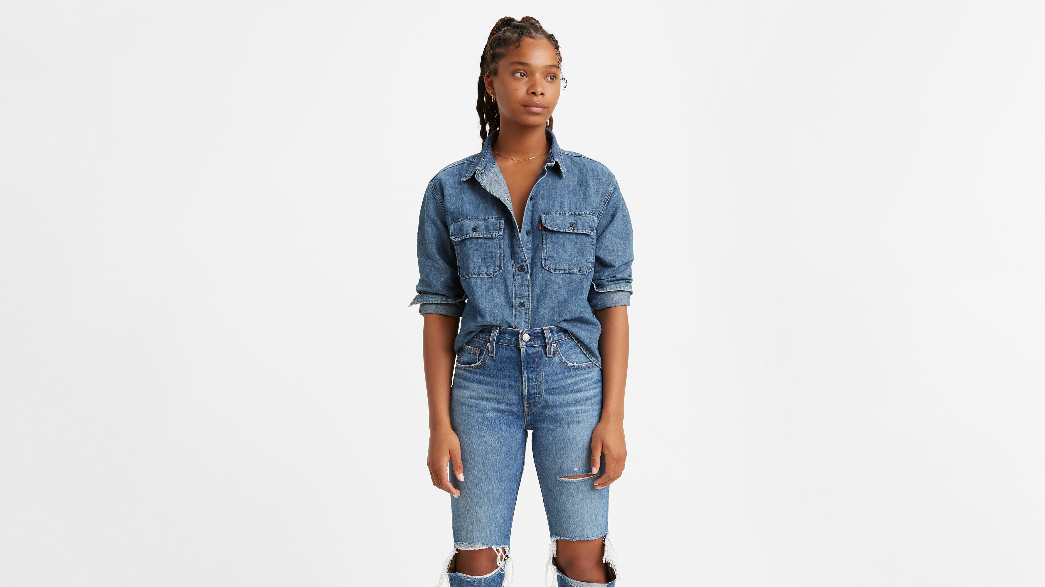 women's denim tops uk