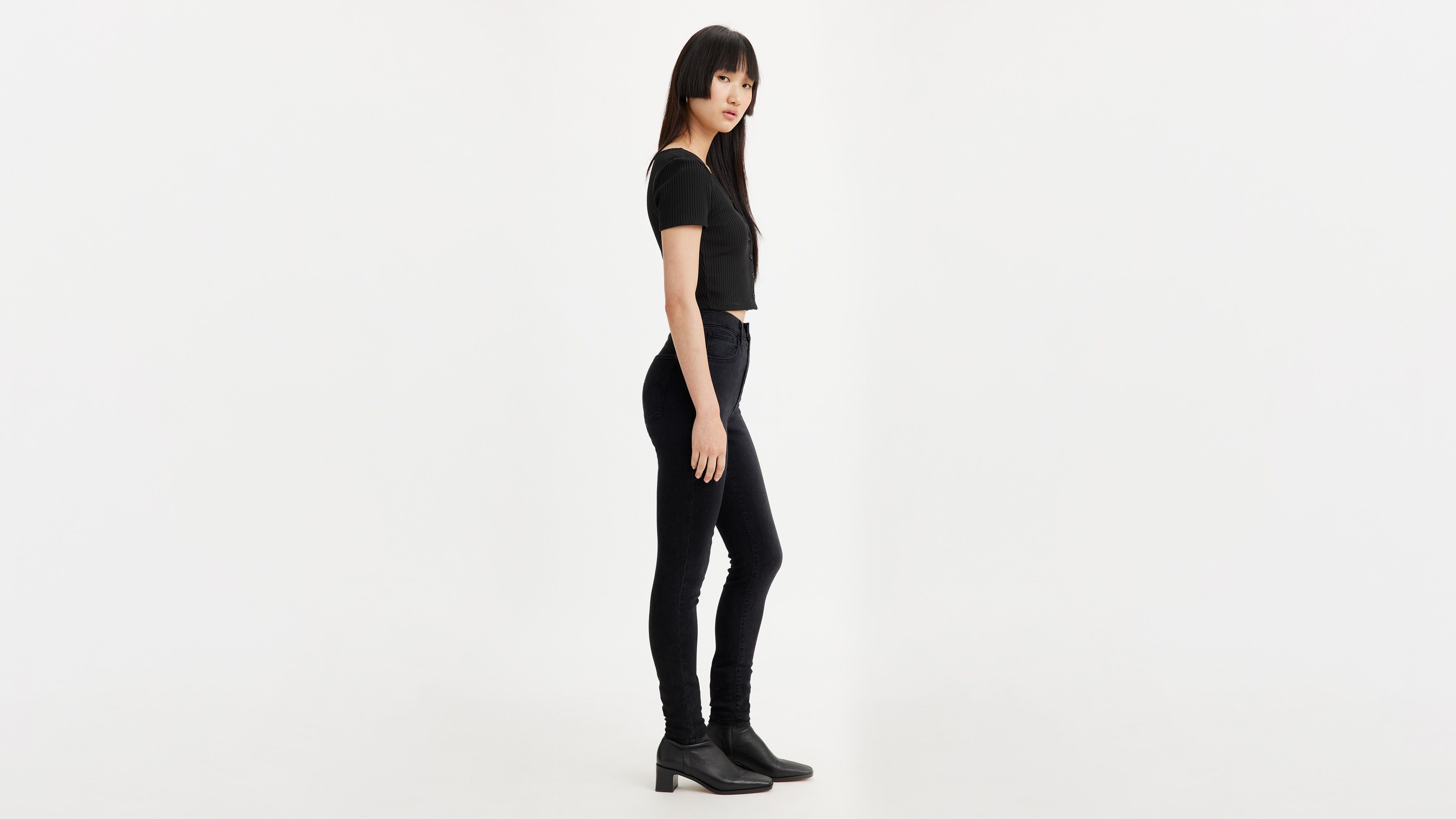 Black skinny levis online