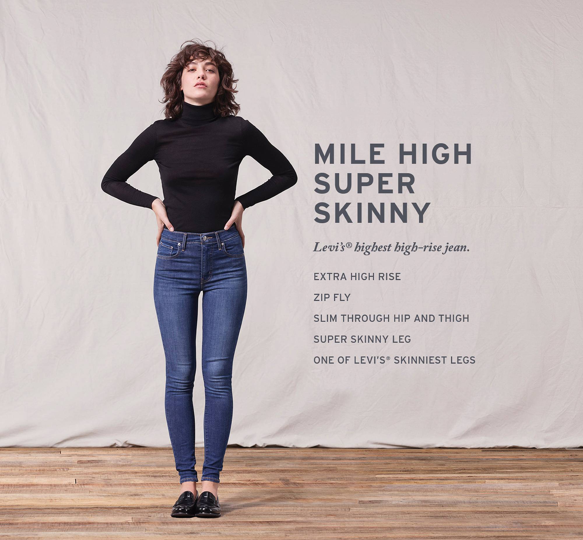 barm Predictor Plantation Mile High Super Skinny Women's Jeans - Black | Levi's® US