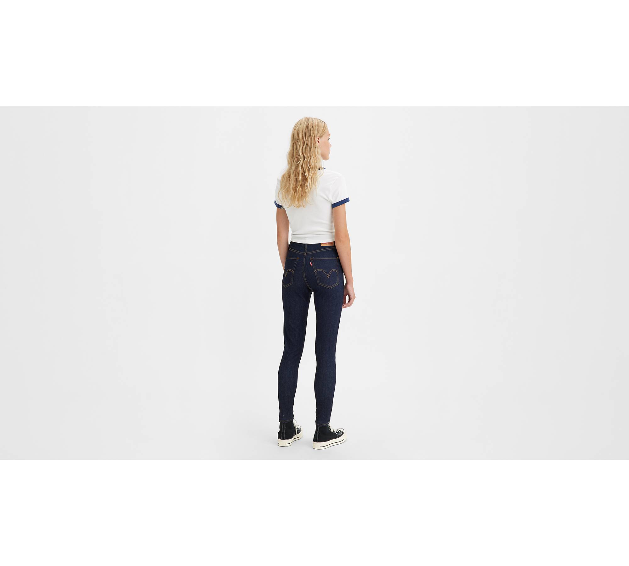 Levis Slight Curve Modern Rise Skinny Dark Wash Denim Jeans Womens 26x30