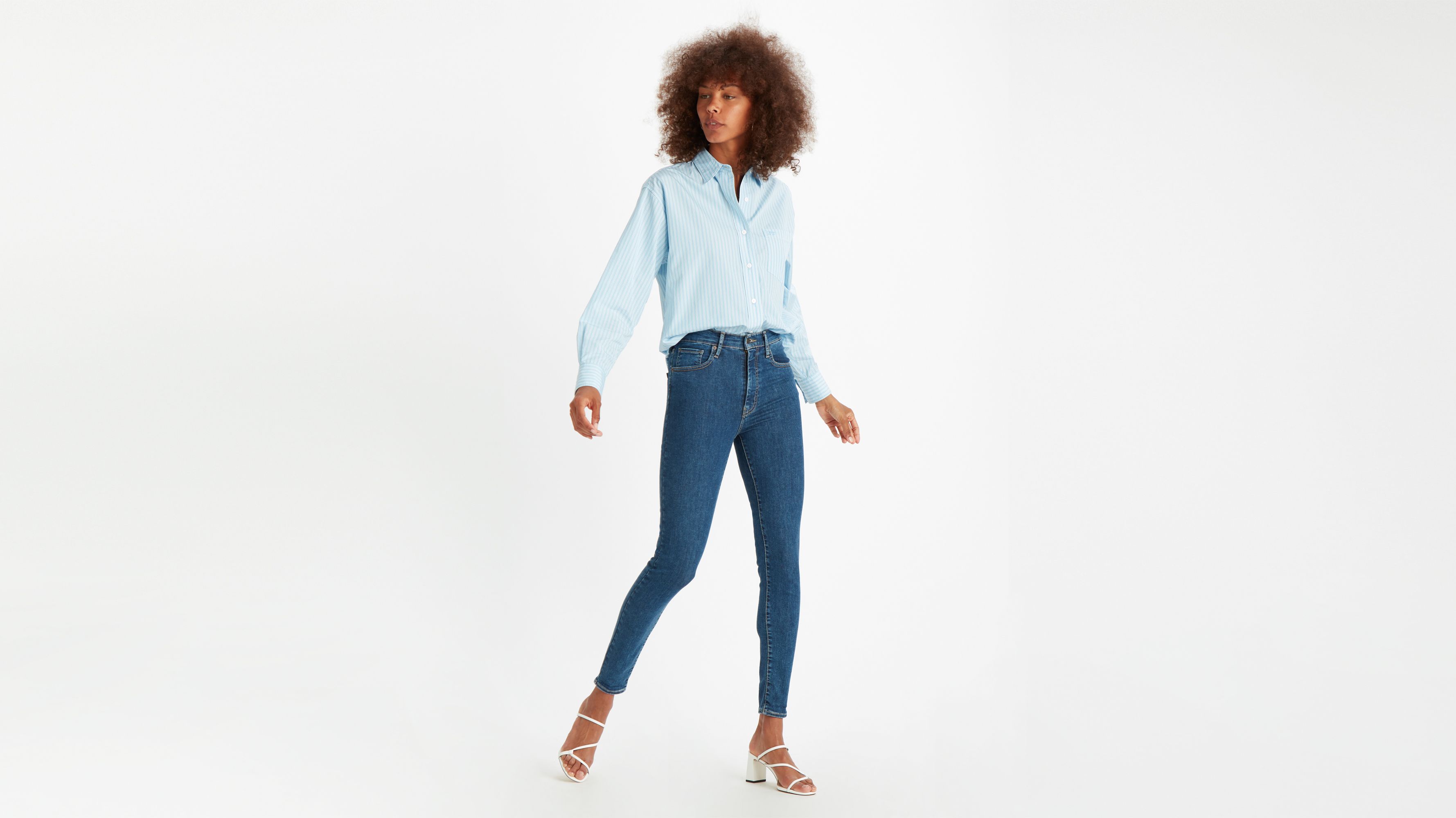 levi's mile high super skinny blue