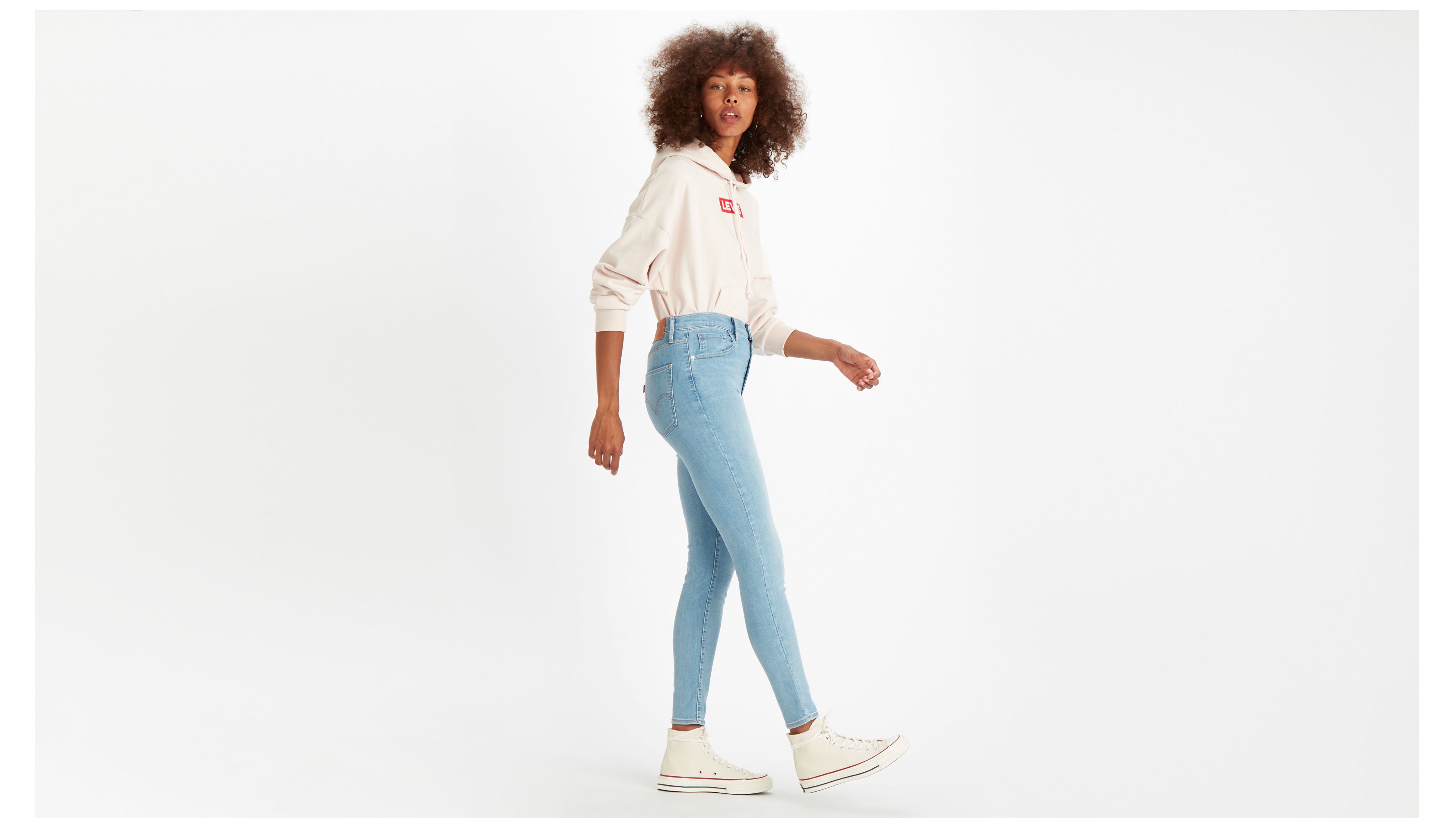 levi's mile high super skinny light blue