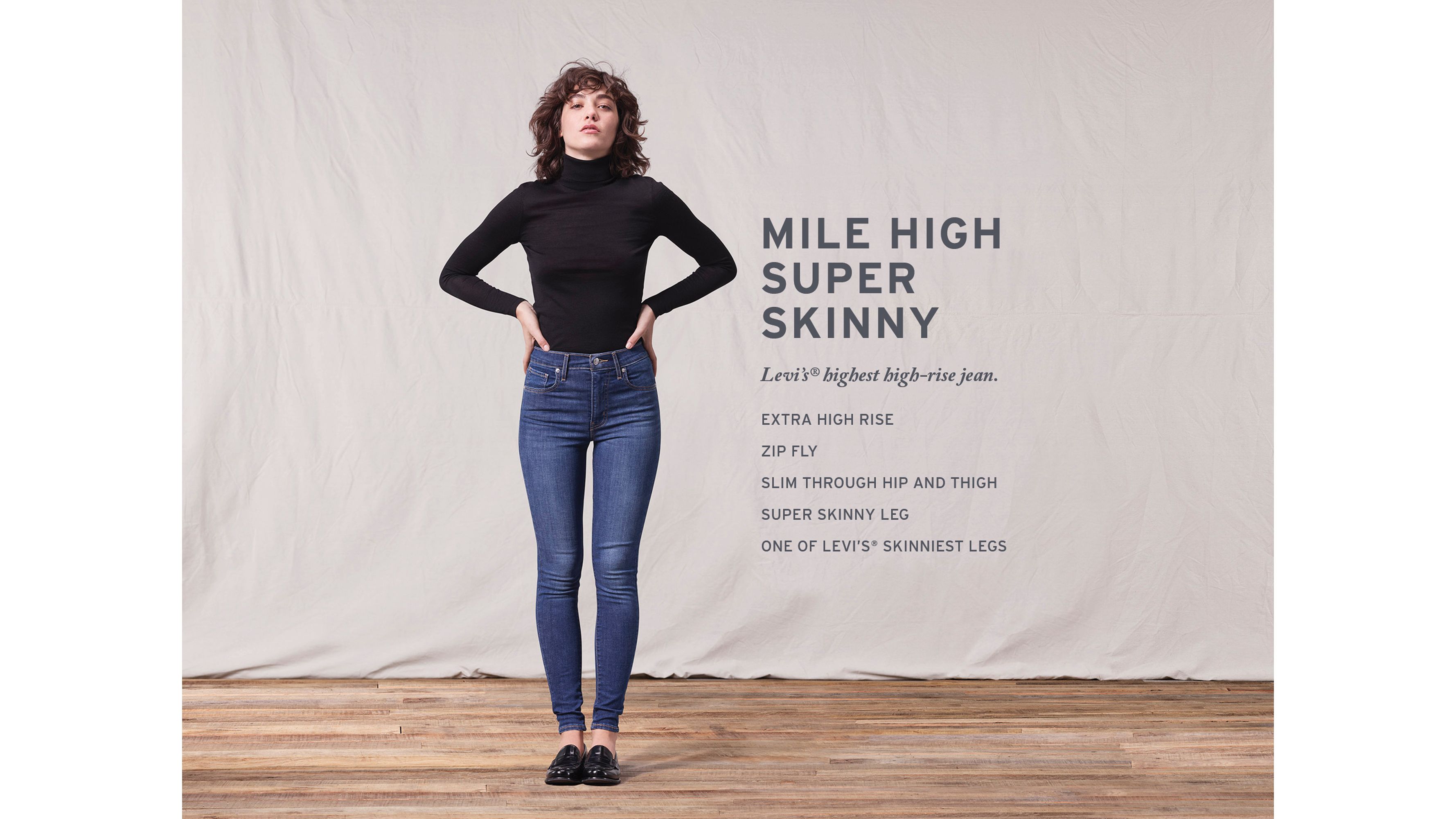 Mile High Super Skinny Jeans - Blue | Levi's® AT