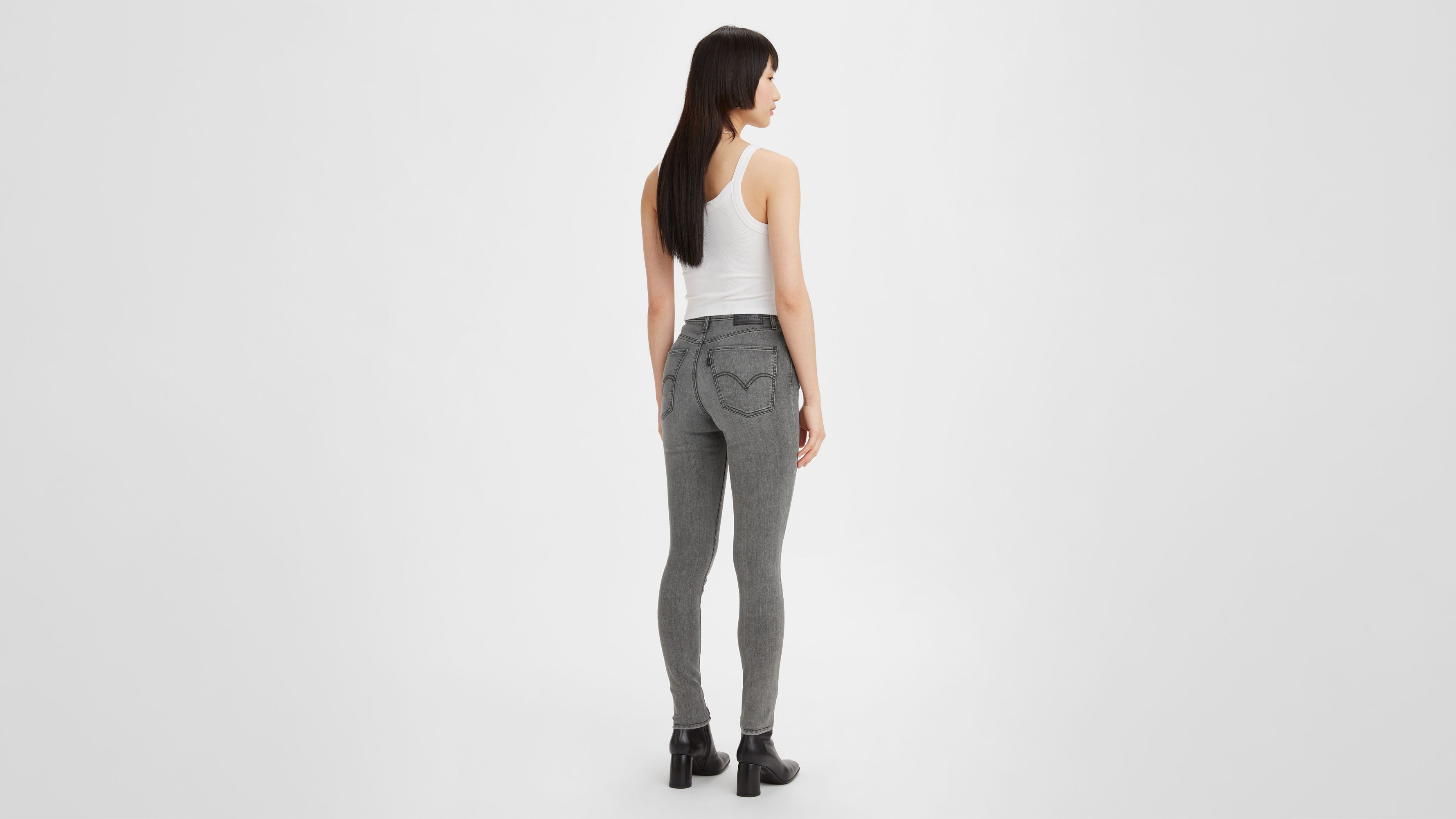 levi's mile high super skinny grey