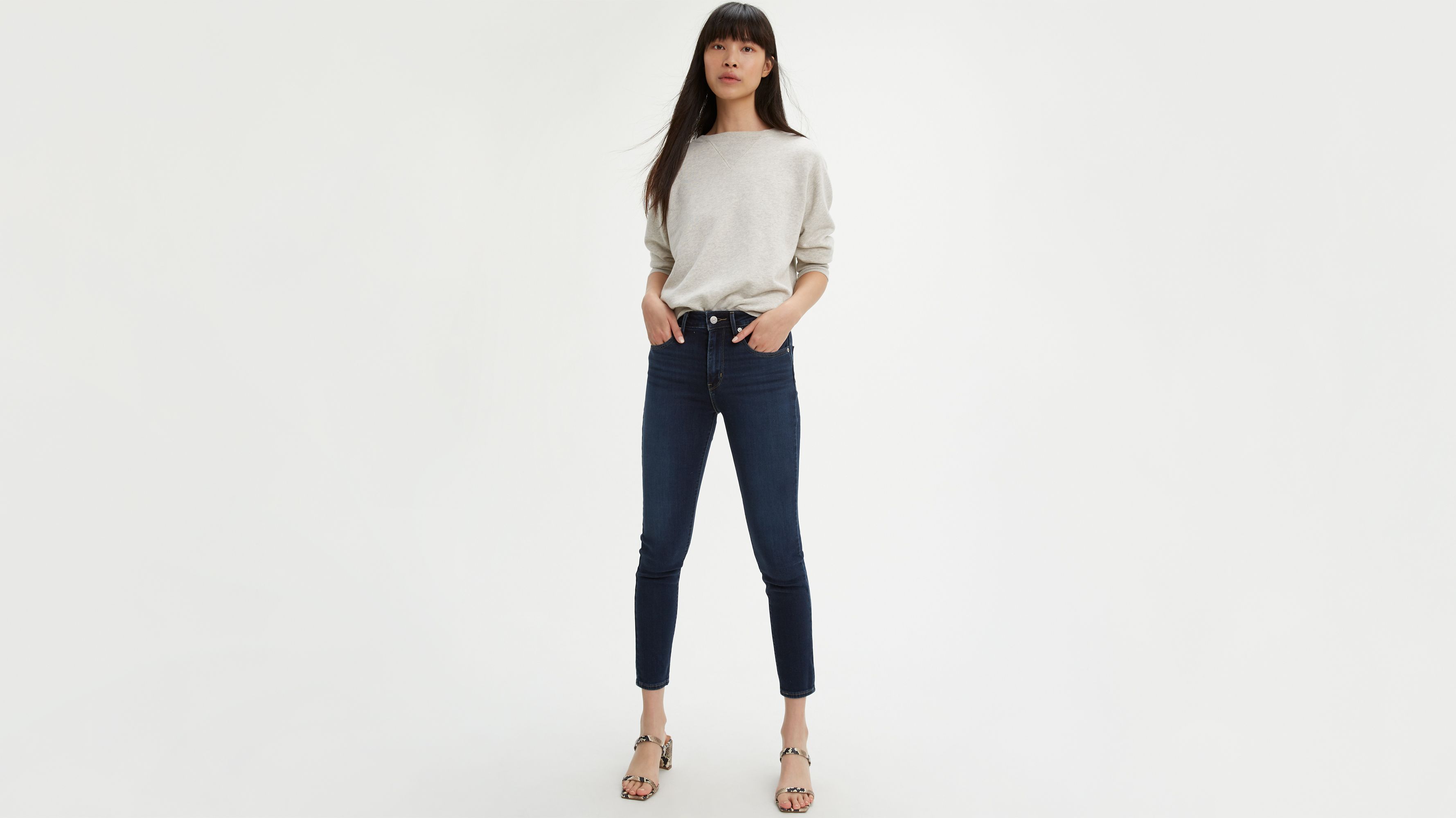 levi's ankle skinny jeans womens