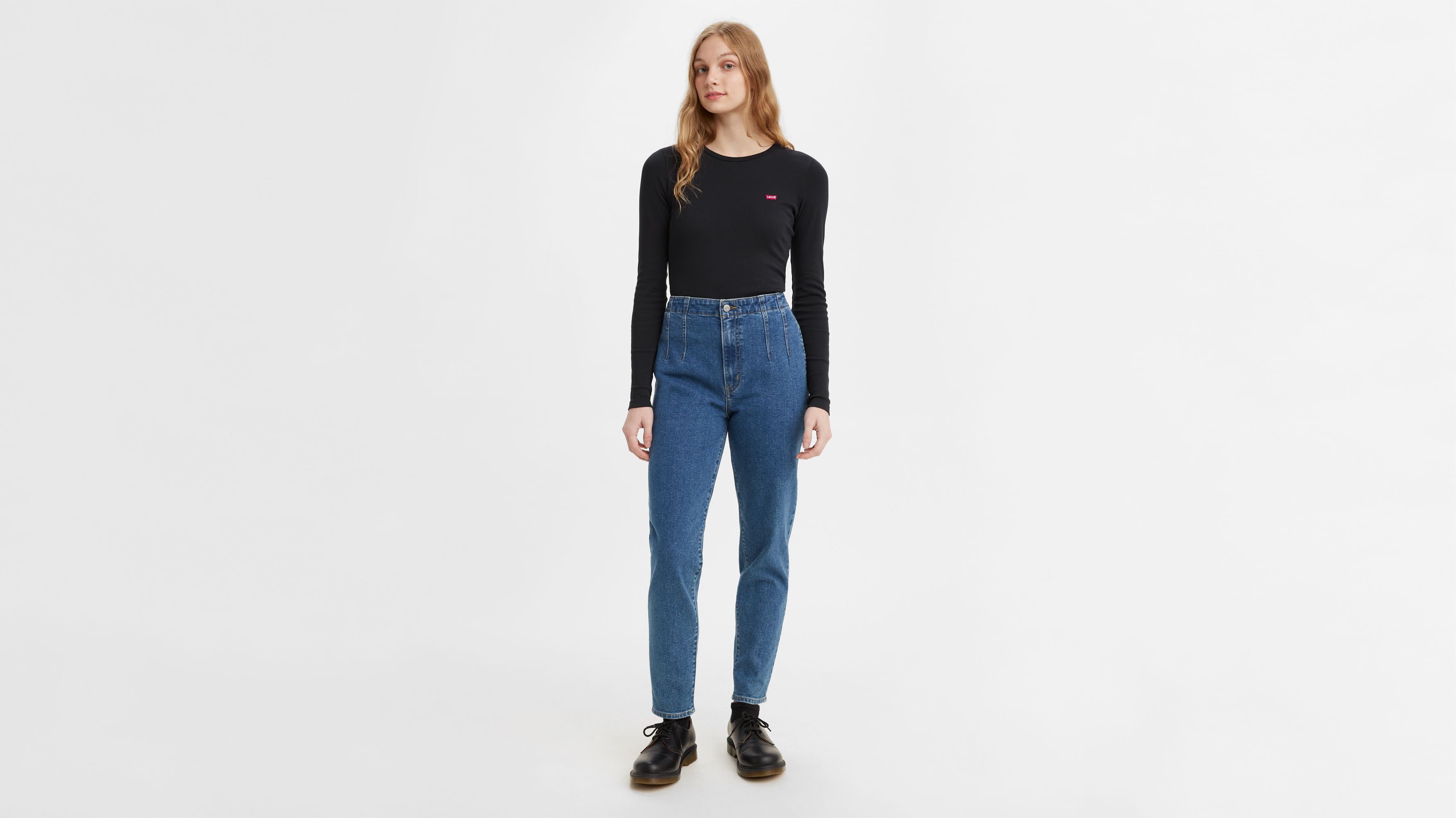 Karlee High Rise Tapered Jeans - Aged Atlantic Blue