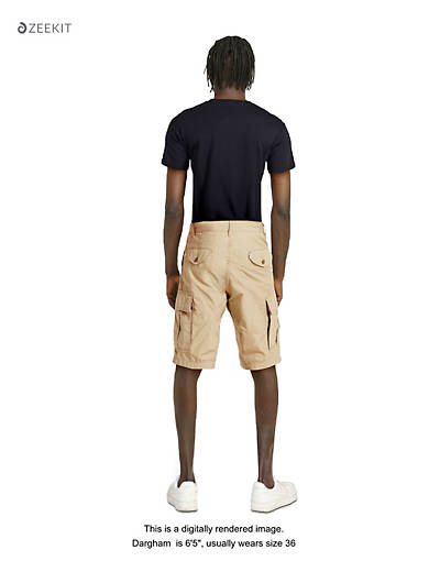 Faded Red Flat Front: Green Levi/'s: Men Cargo Shorts Below Knee Length 30/>36