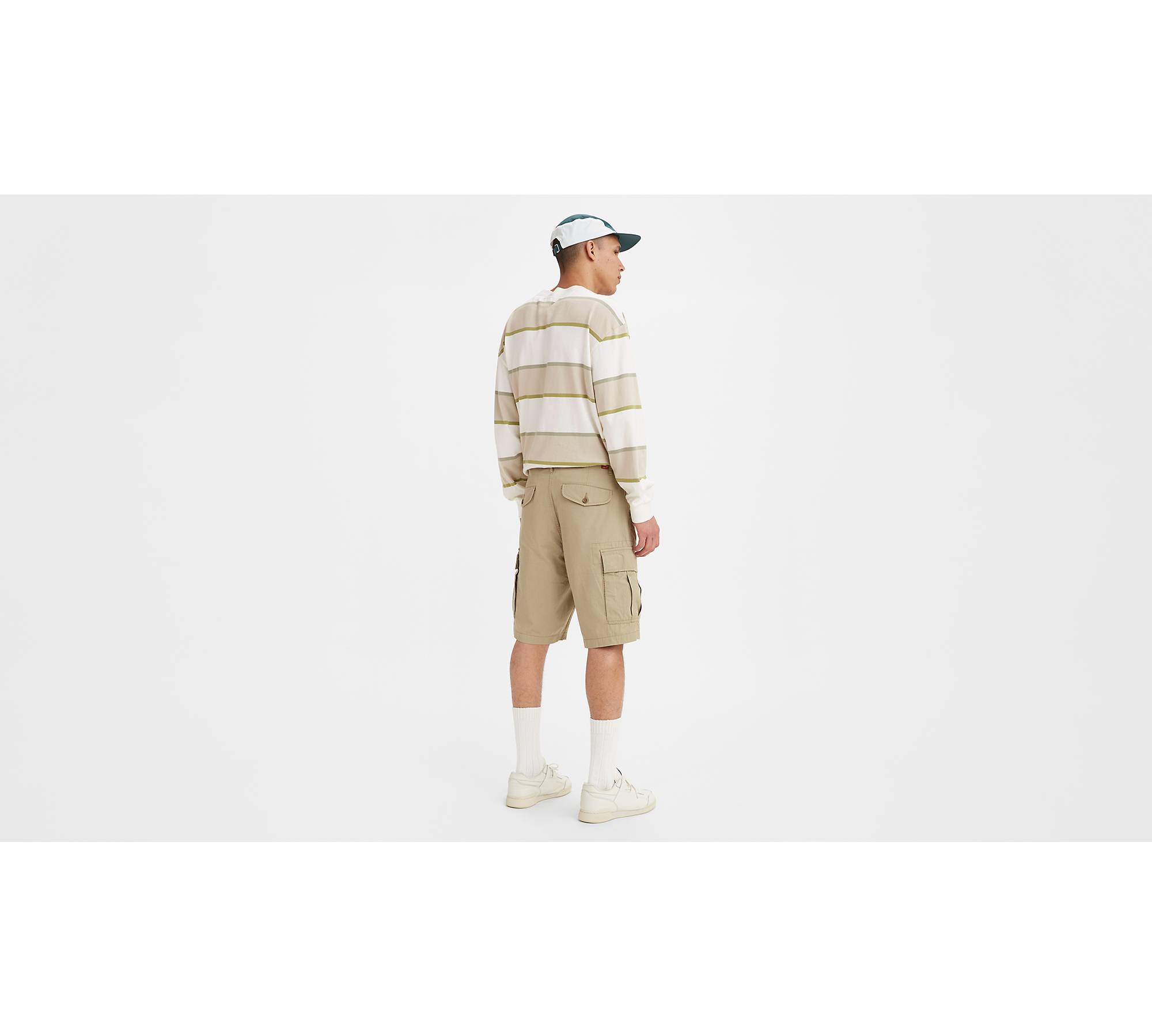 ROCXL Cargo Shorts with Expandable Waist Size 46 Khaki #657D