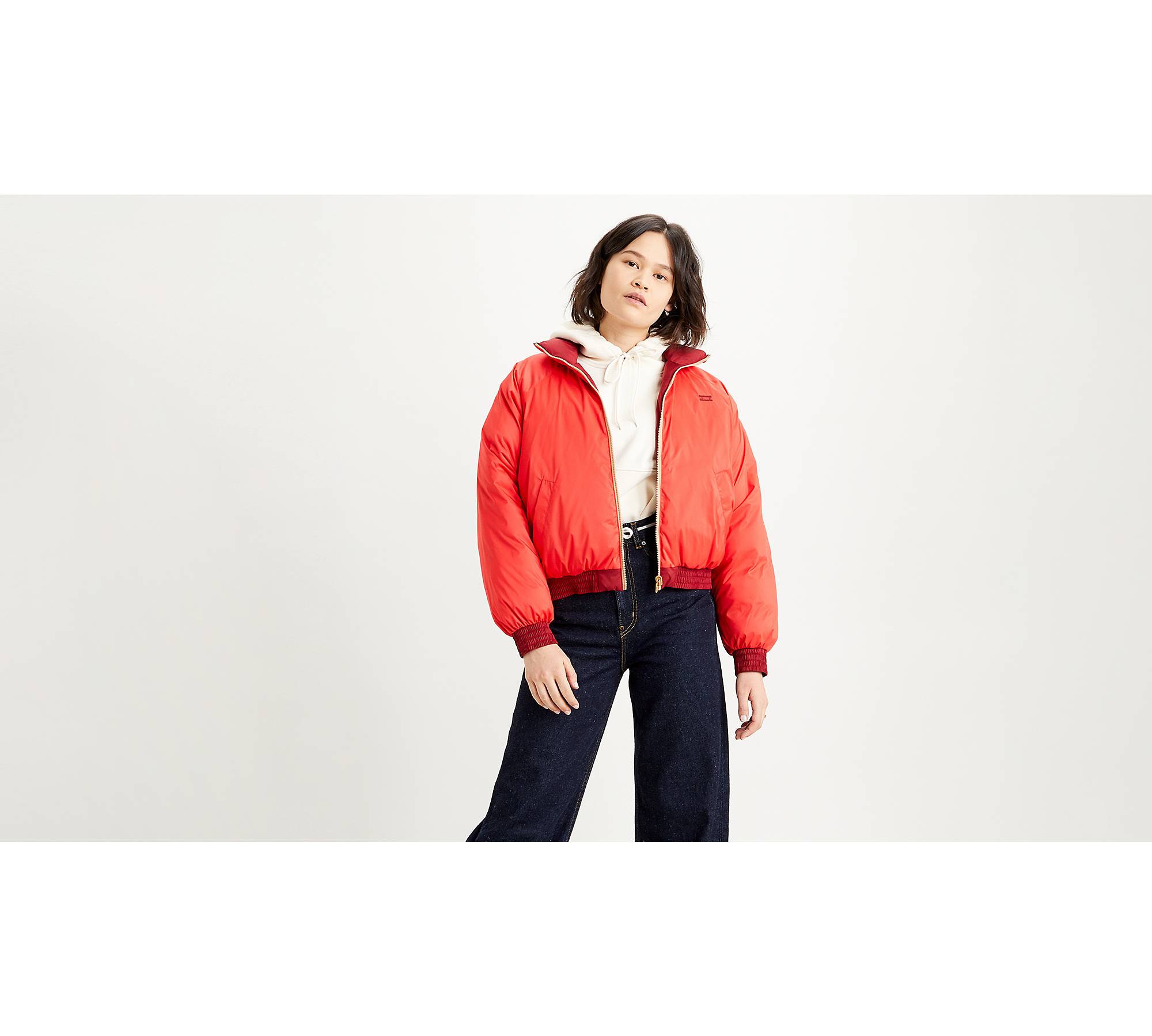 Lydia Reversible Puffer - Red | Levi's® IT