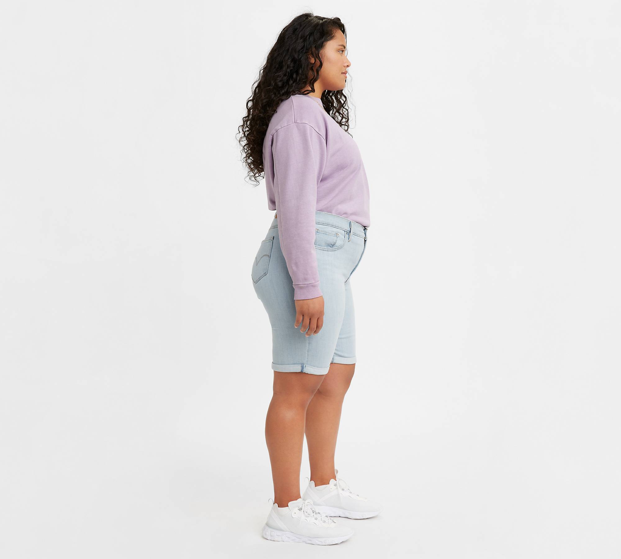 Shaping Bermuda Denim Women's Shorts (plus Size) - Medium Wash | Levi's® US
