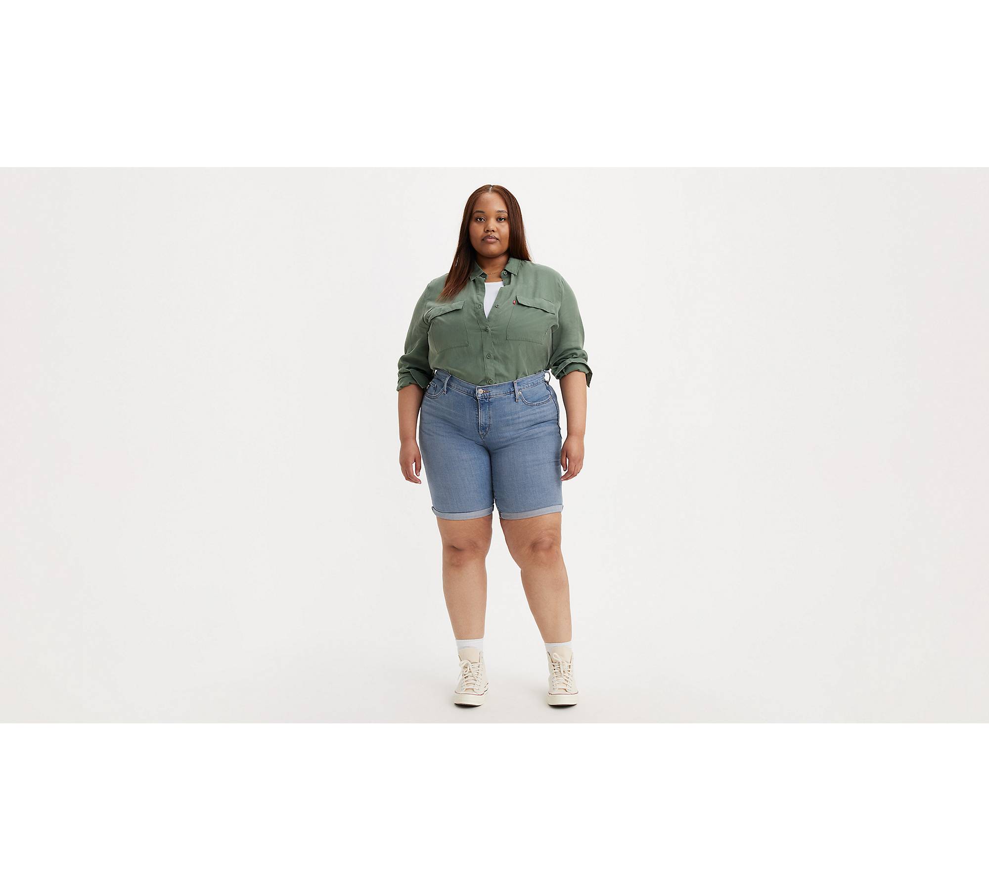 Girls 4-18 & Plus Size SO® Ripped Bermuda Jean Shorts