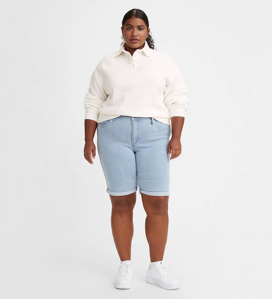Shaping Bermuda Denim Women's Shorts (plus Size) - Light Wash | Levi's® US
