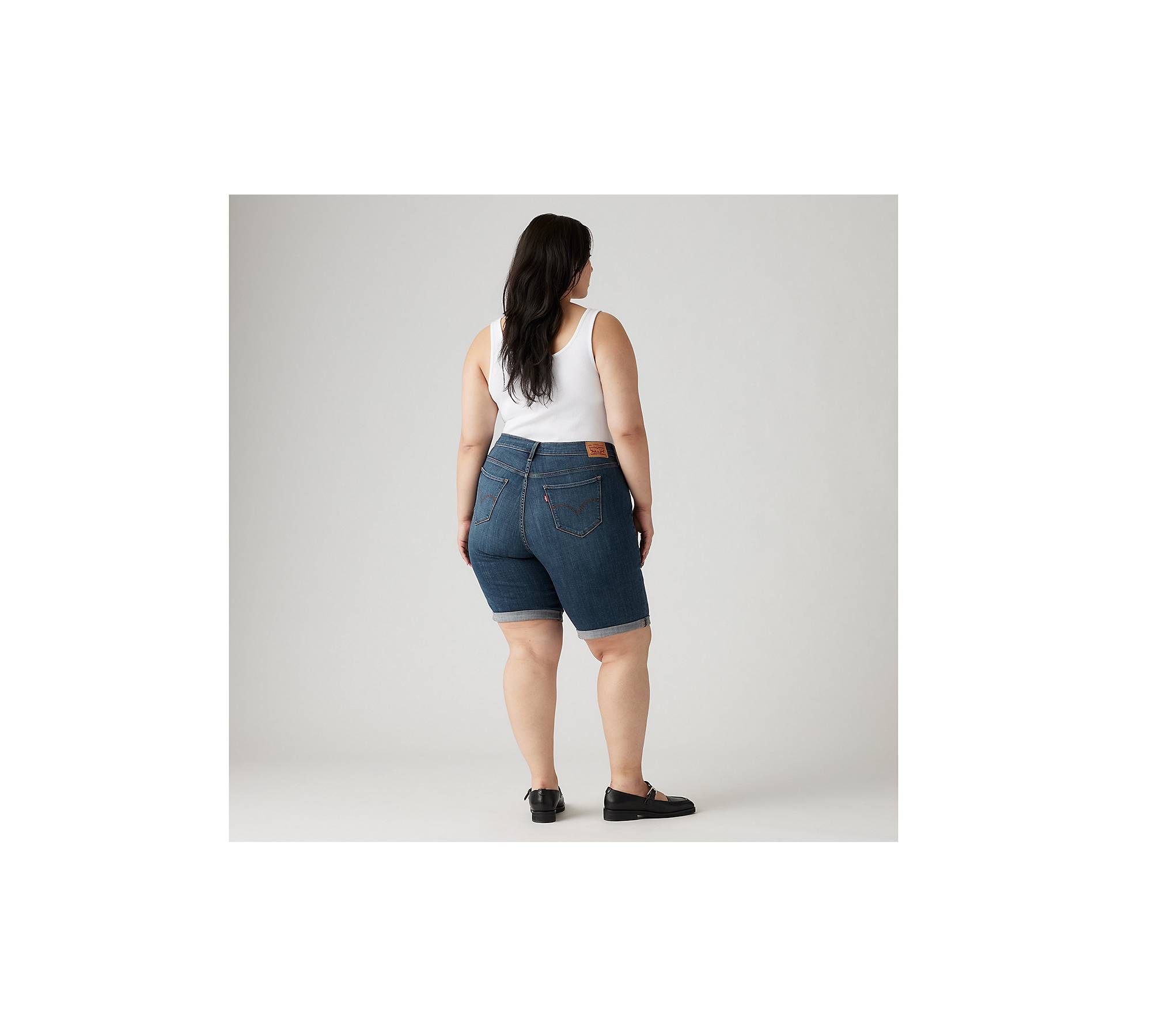 Classic US Bermuda Levi\'s® Women\'s Dark Wash Shorts | - Size) (plus