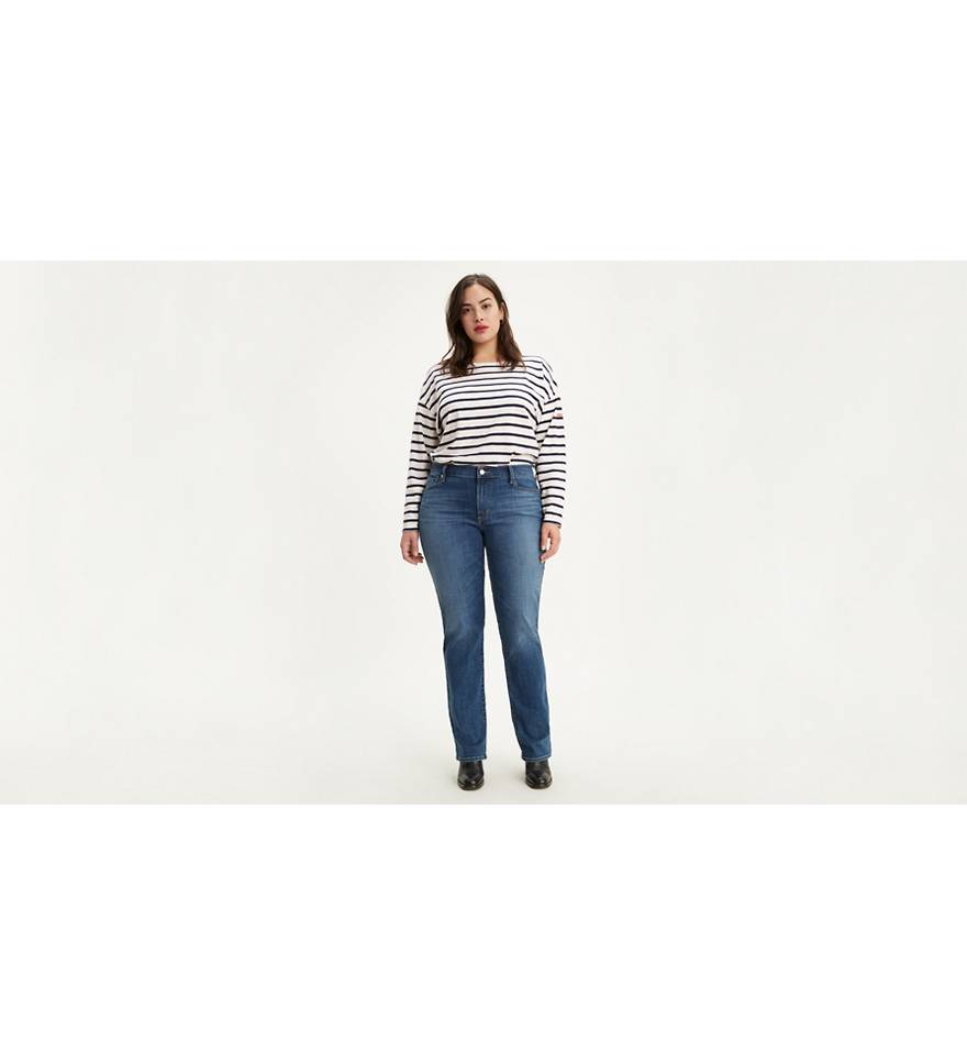 414 Classic Straight Women's Jeans (plus Size) - Dark Wash