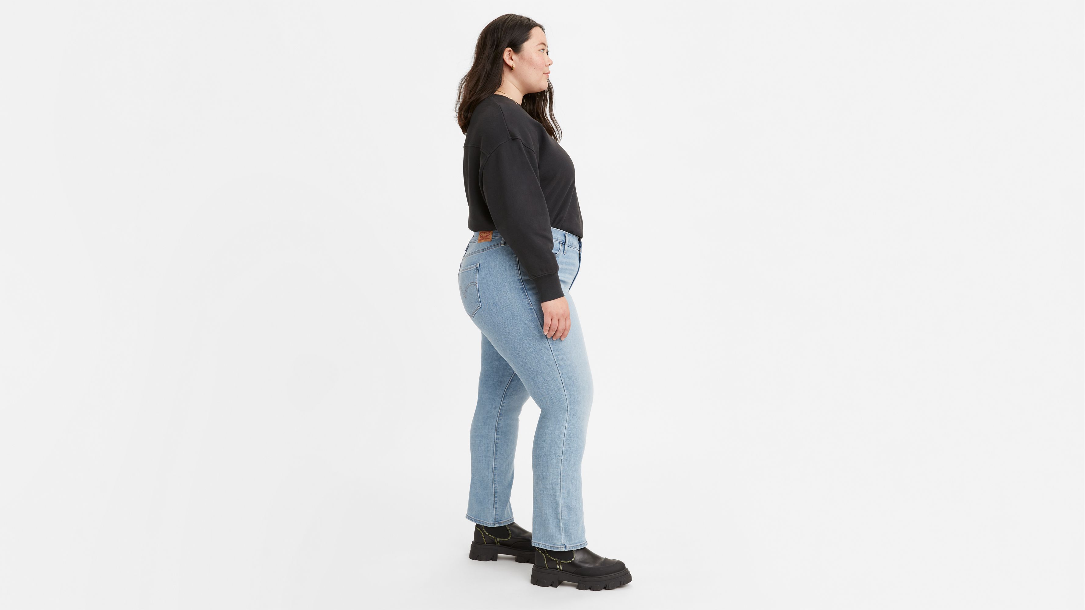 414 Classic Straight Women's Jeans (plus Size) - Light Wash