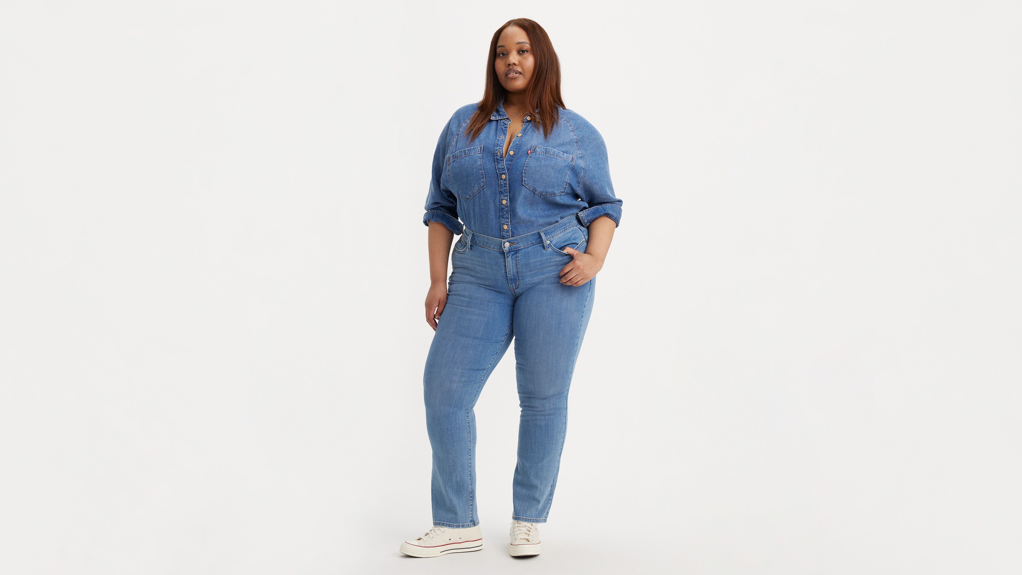 straight plus size jeans