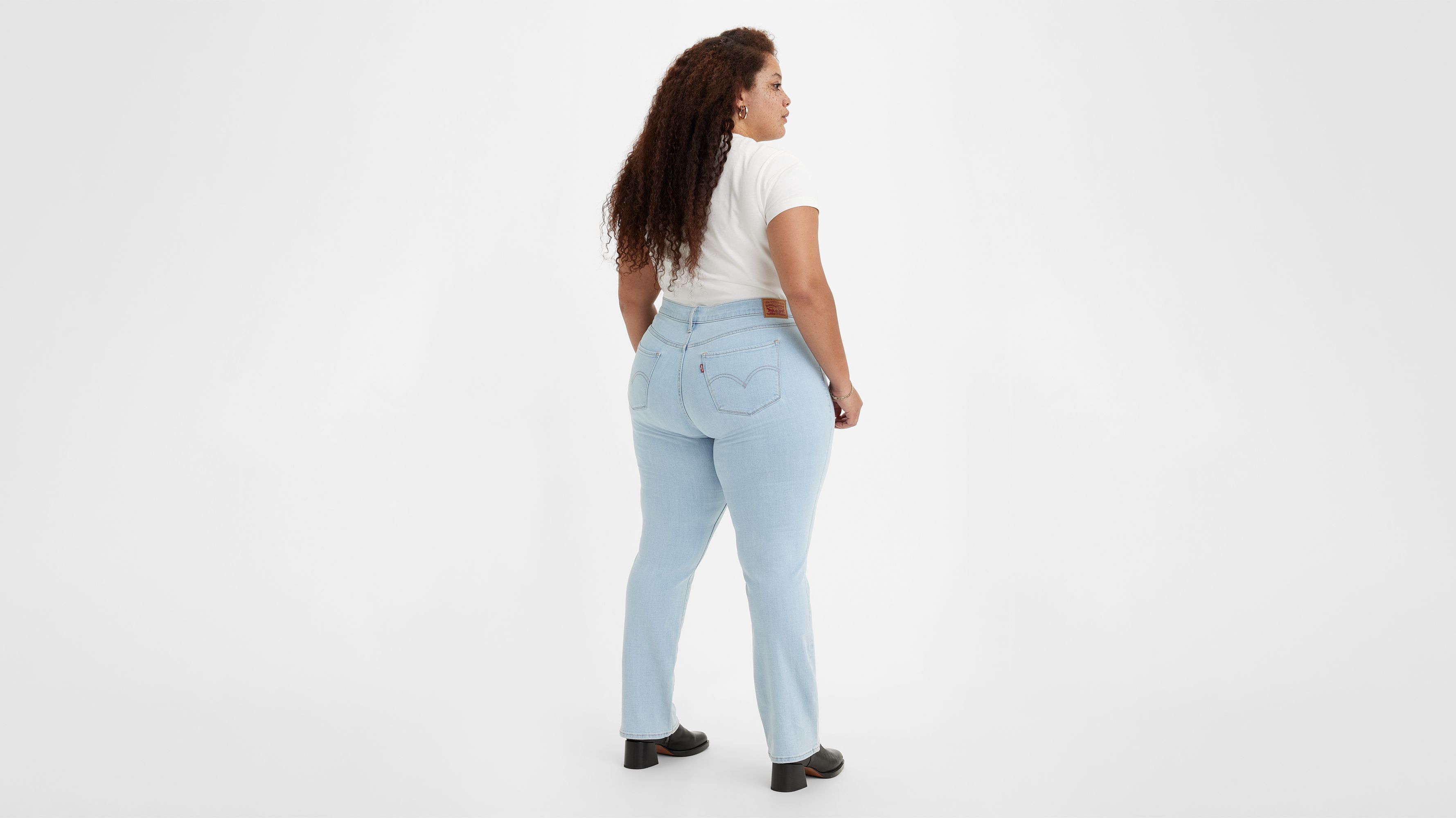 Light Wash Jeans Women Jeans Pockets Mid Trousers Classic Denim Women's  Pants Waist Jean plus Size for Women