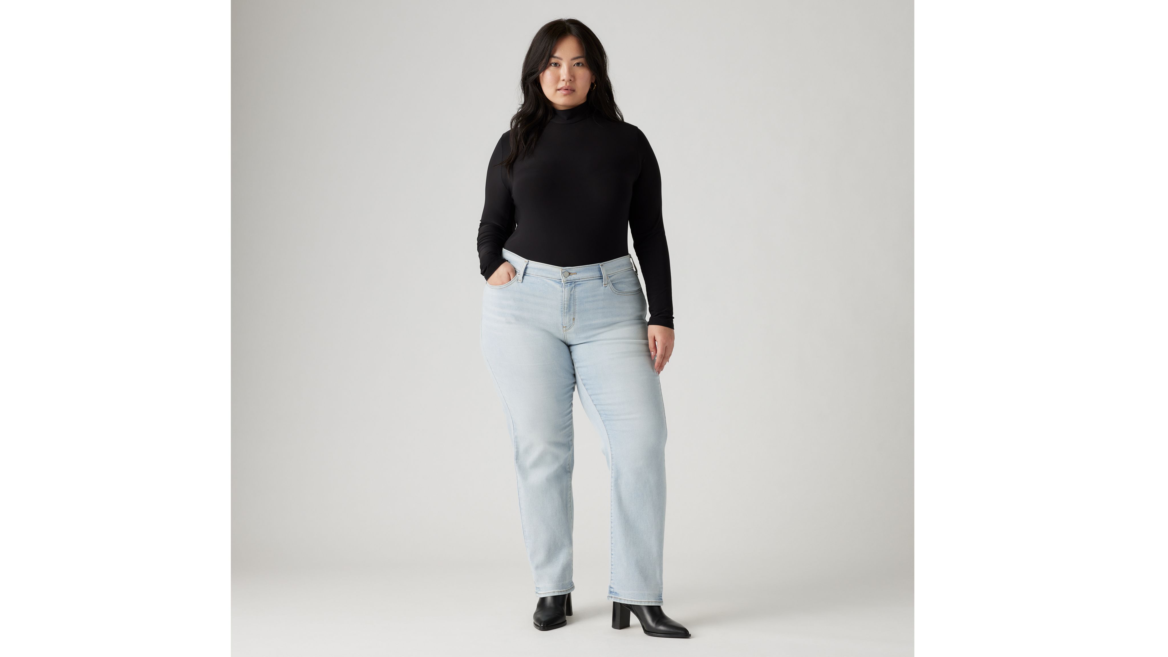 Classic Straight Women's Jeans (Plus Size) 1