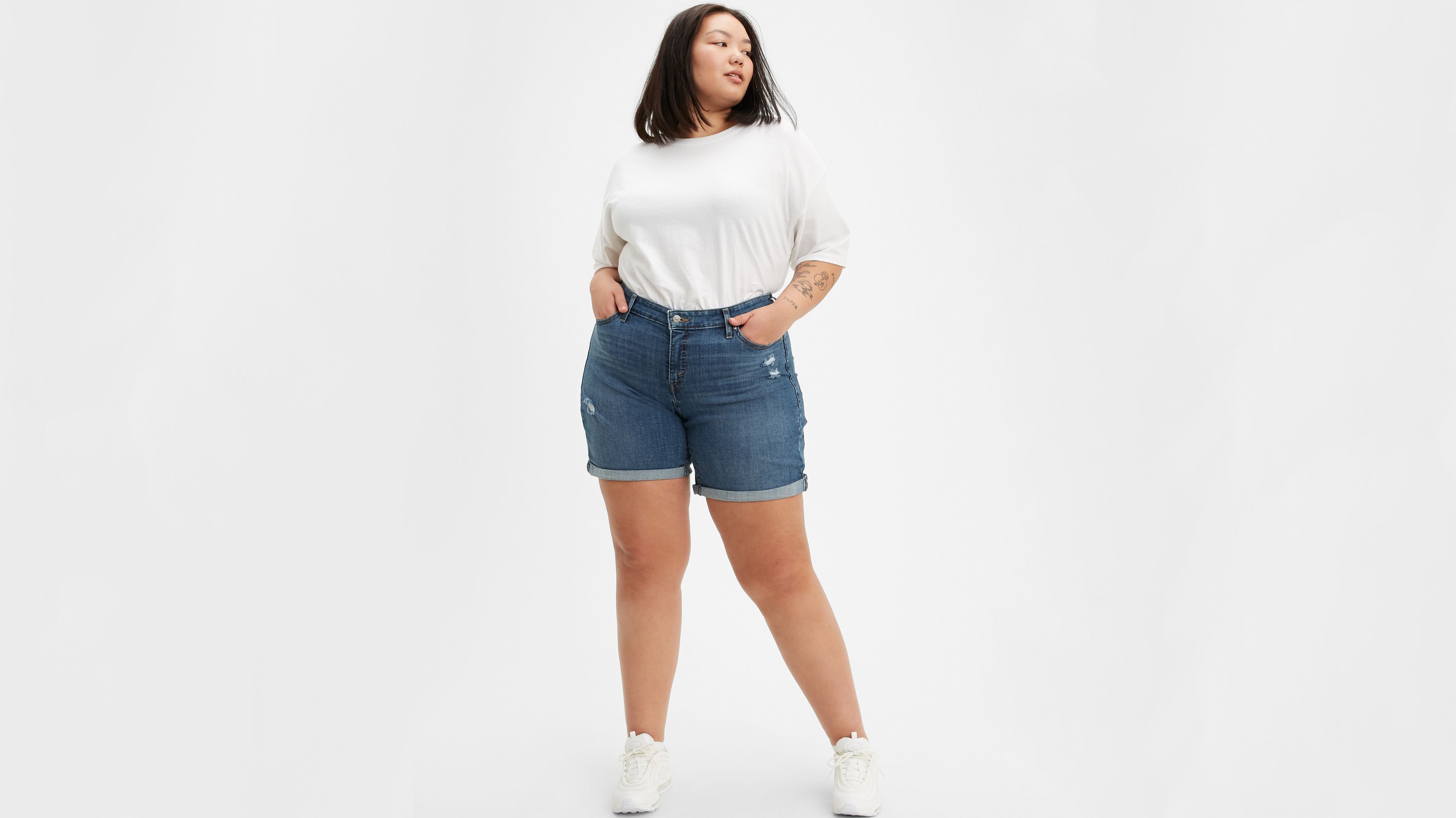 New Women's Shorts (plus Size) - Medium Wash | Levi's® US