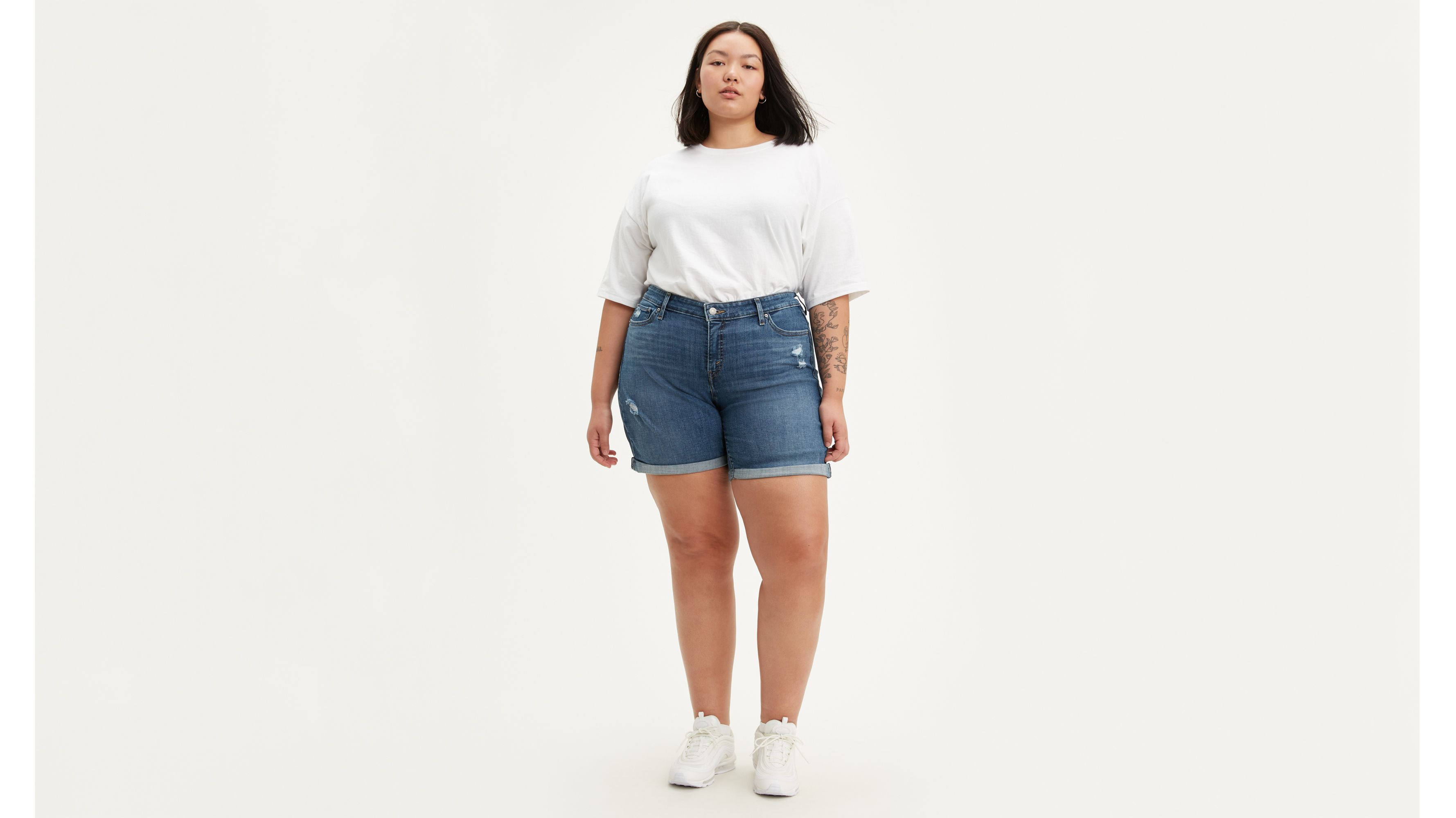 levi's plus size high waisted shorts