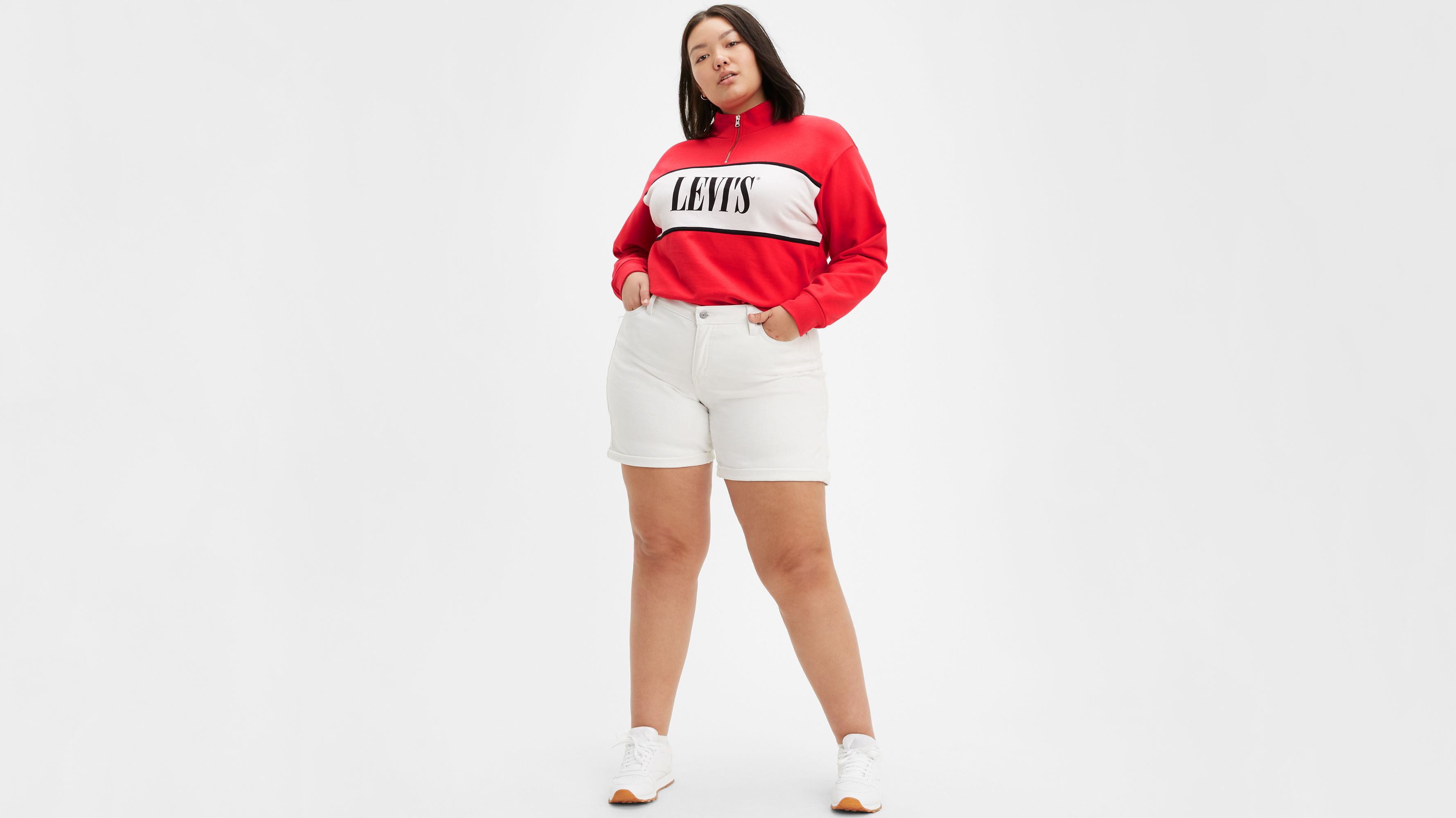 plus size white levi jeans