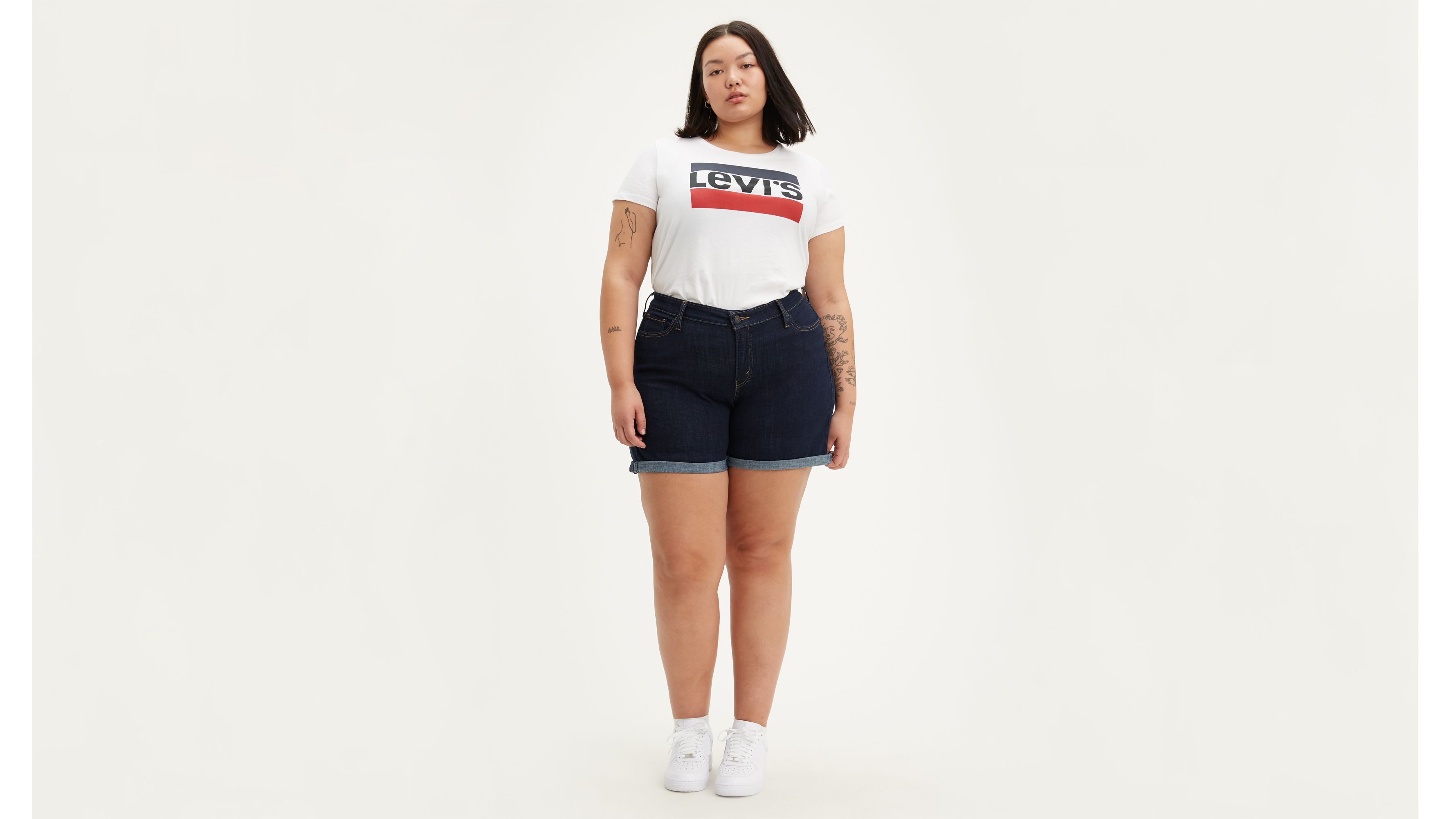 levi plus size shorts