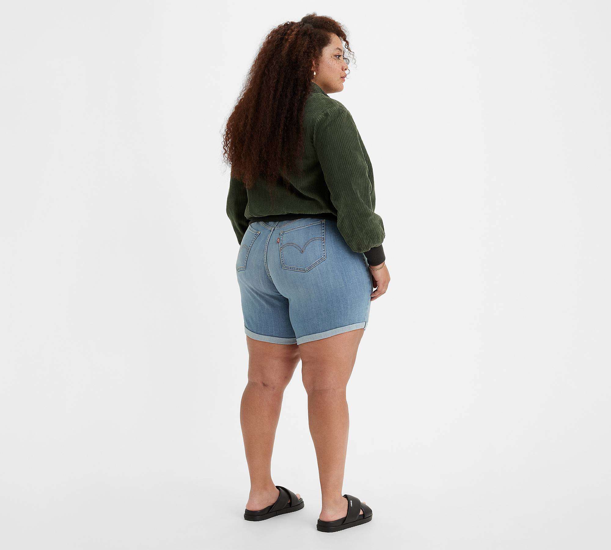 Mid Length Women's Shorts (plus Size) - Medium Wash | Levi's® US