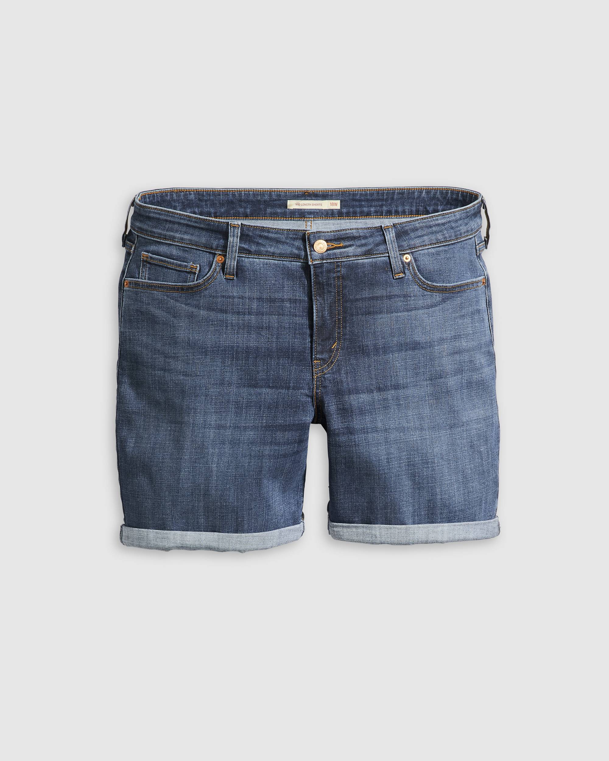 Mid Length Women's Shorts (plus Size) - Dark Wash | Levi's® US Mid Length Women's Shorts (plus Size) - Dark Wash | Levi's® US