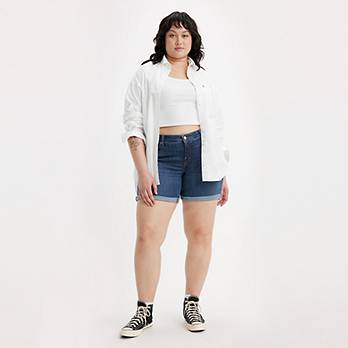 Mid Length Women's Shorts (Plus Size) 1