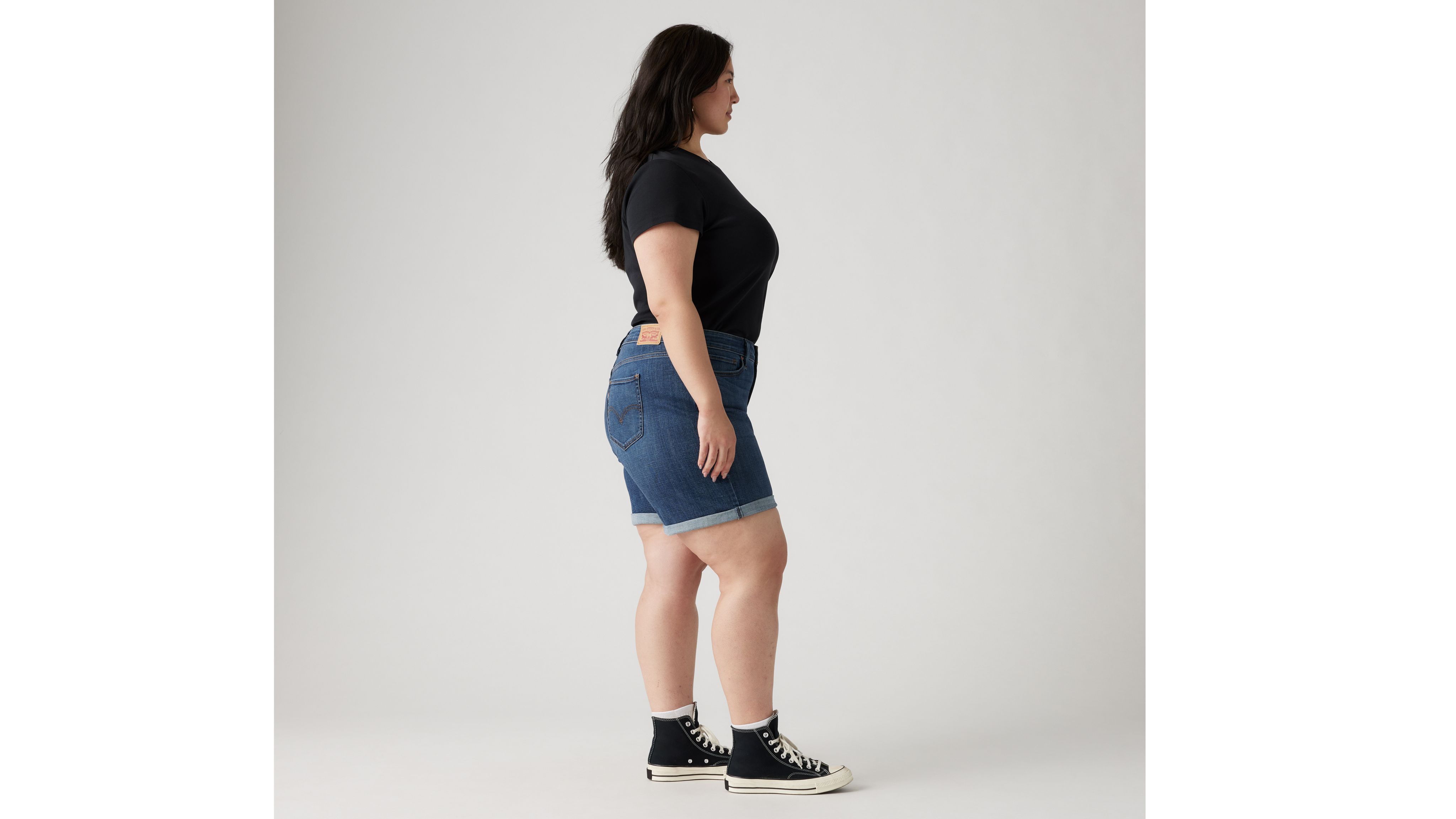 Mid Length Women's Shorts (Plus Size)