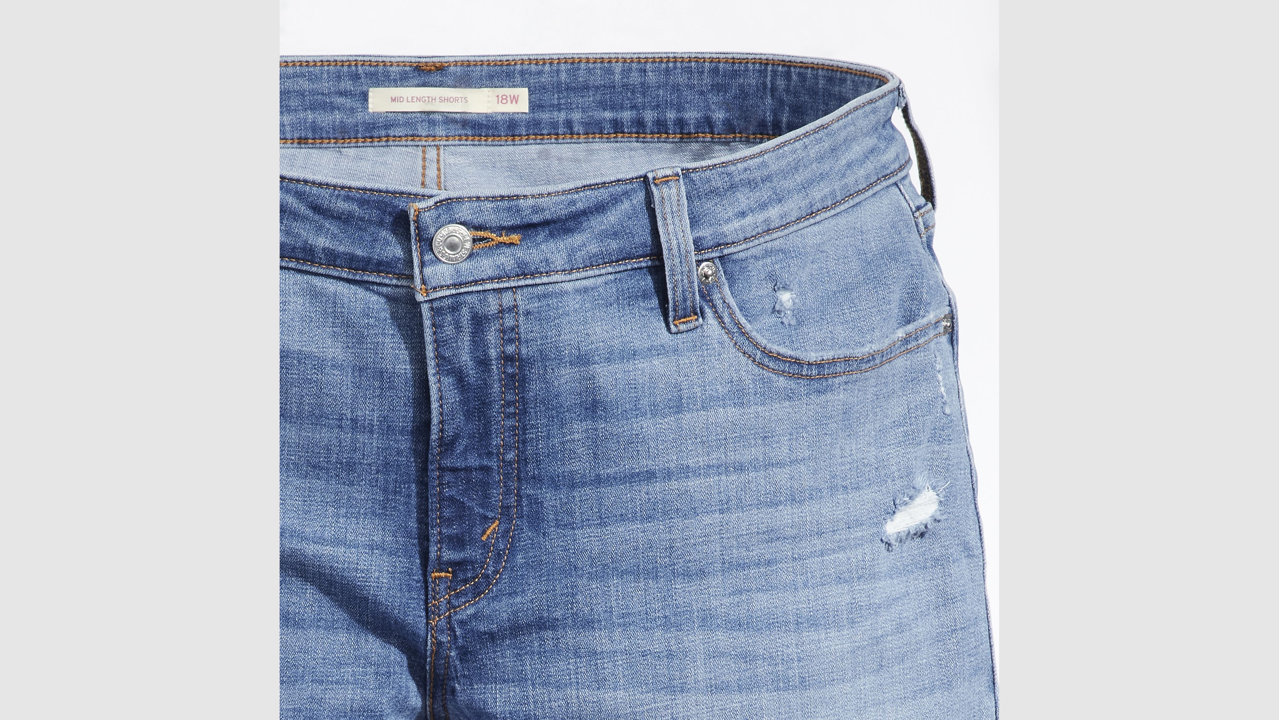 Levi's Mid Length Women's Shorts (plus Size) 22 In What Are We