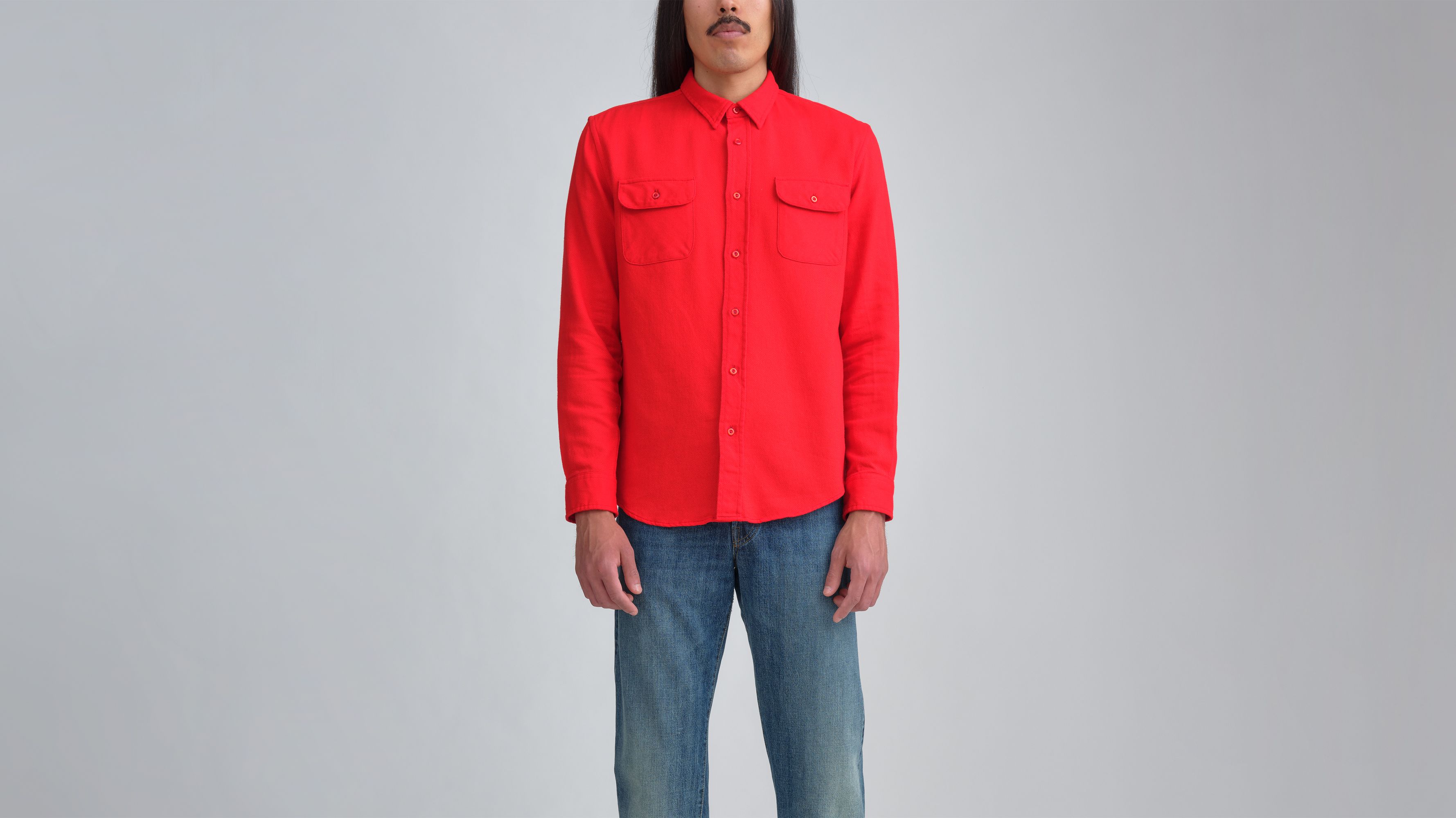 levis shirt red