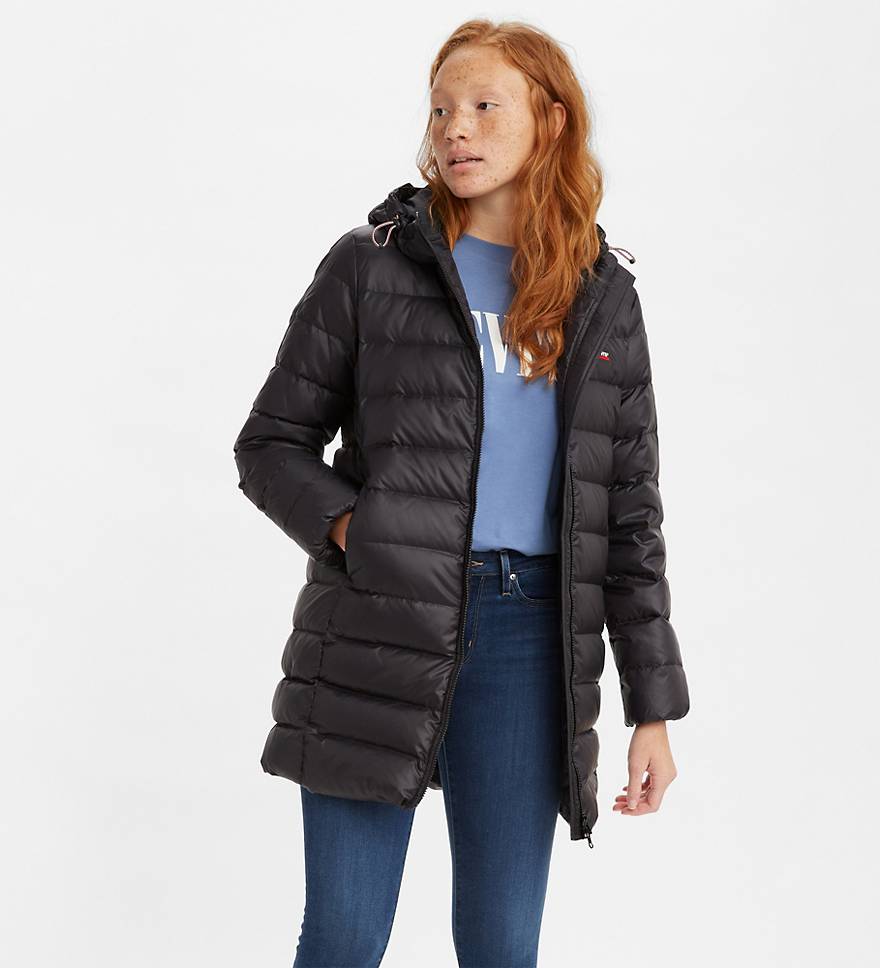 Down Mid Length Puffer Jacket 1