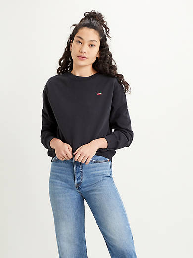 Standard Crewneck Sweatshirt - Black | Levi's® GB