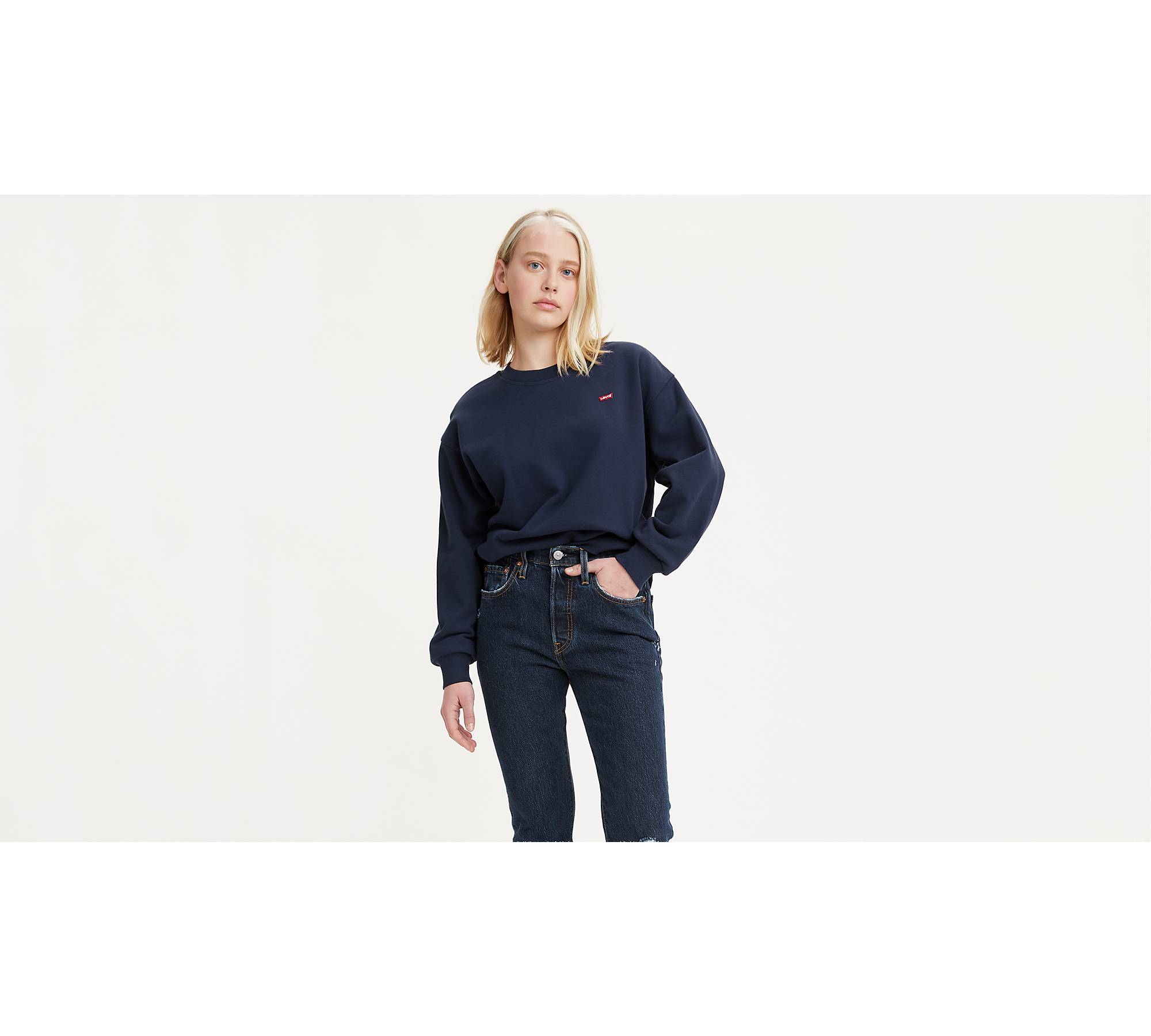 Standard Crewneck Sweatshirt - Blue | Levi's® GB