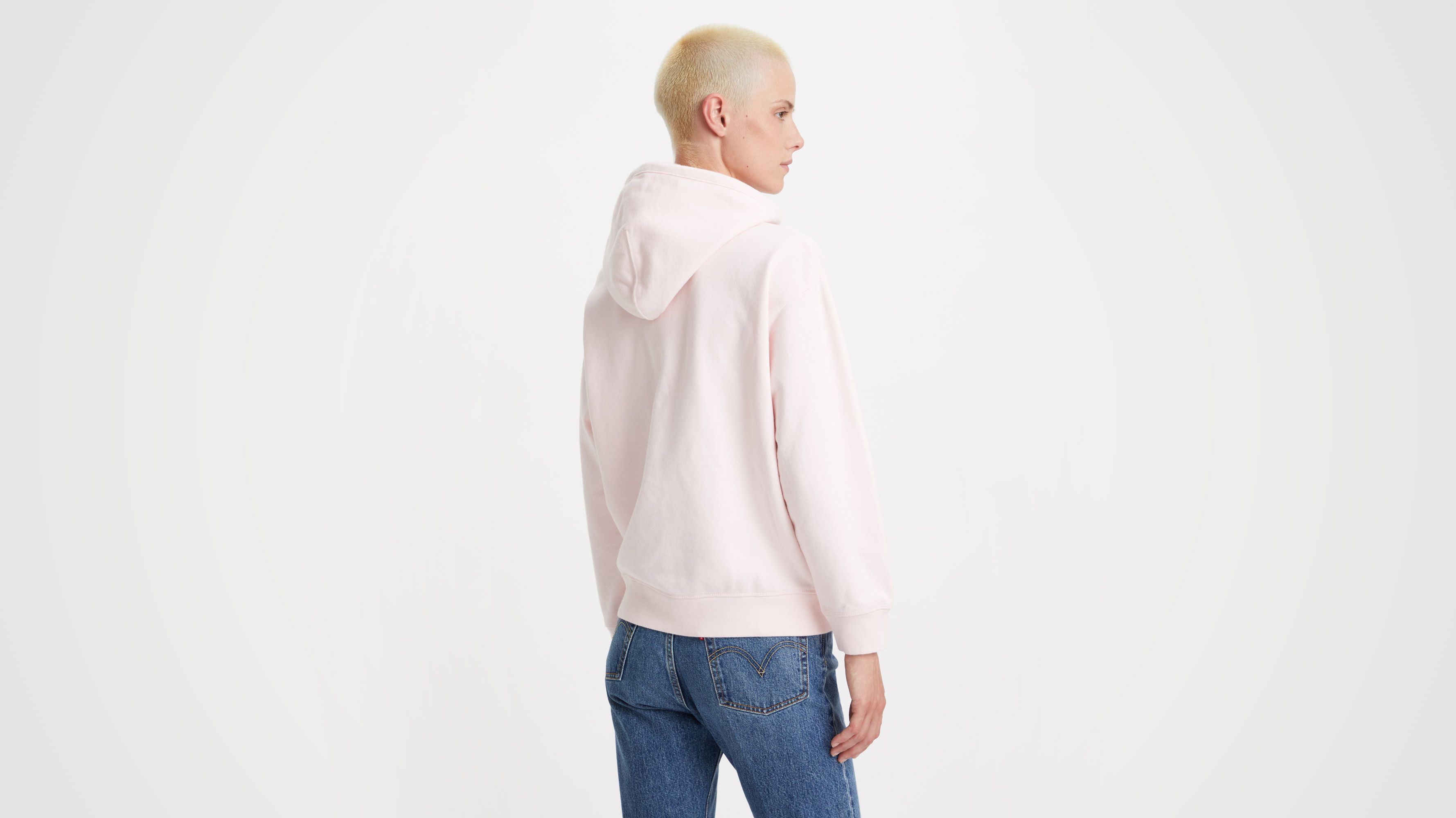 Levis pink hoodie mens deals