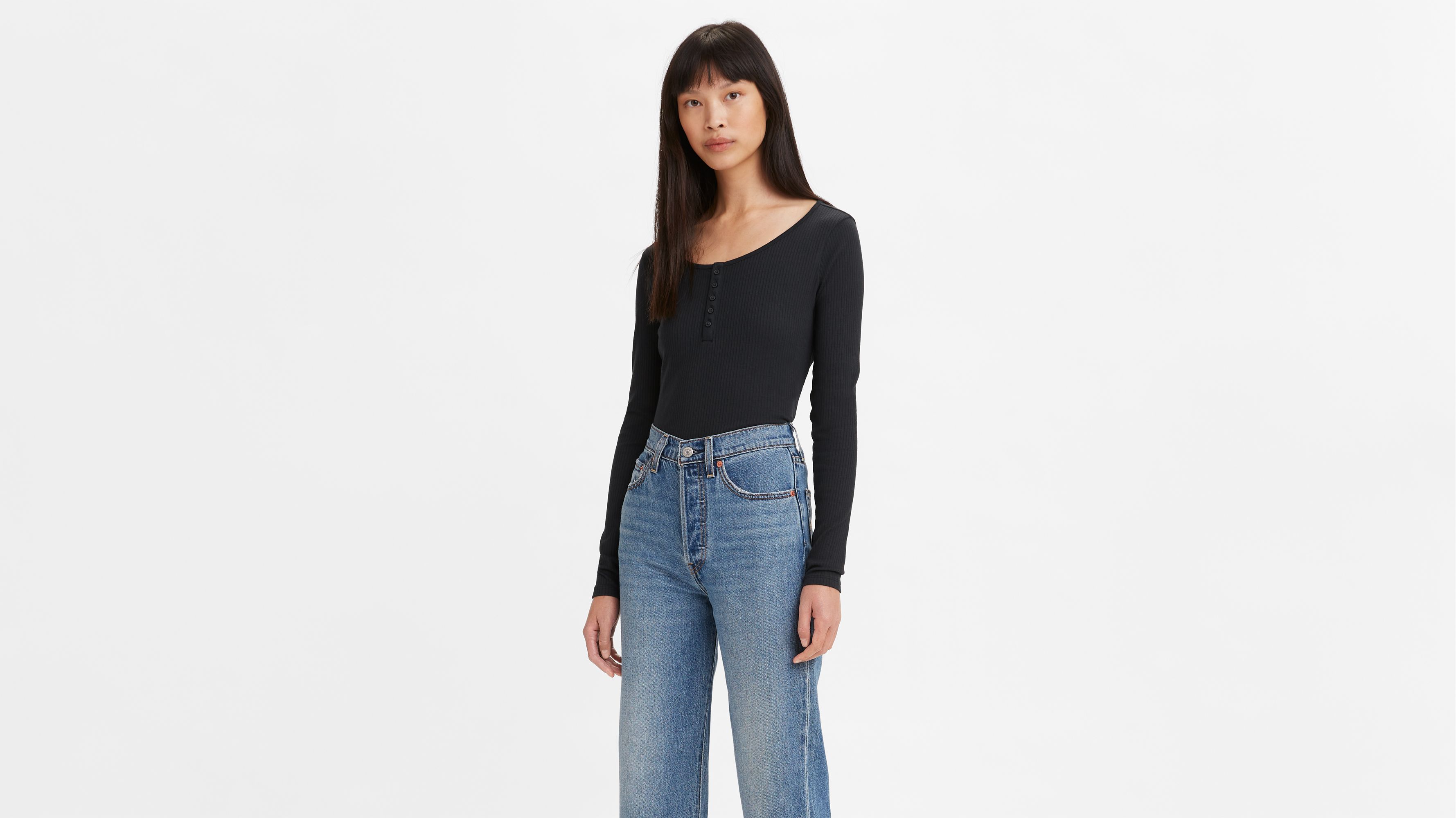 Image of Levi's Brandy Long Sleeve Tee Shirt T-Shirt - Women's S