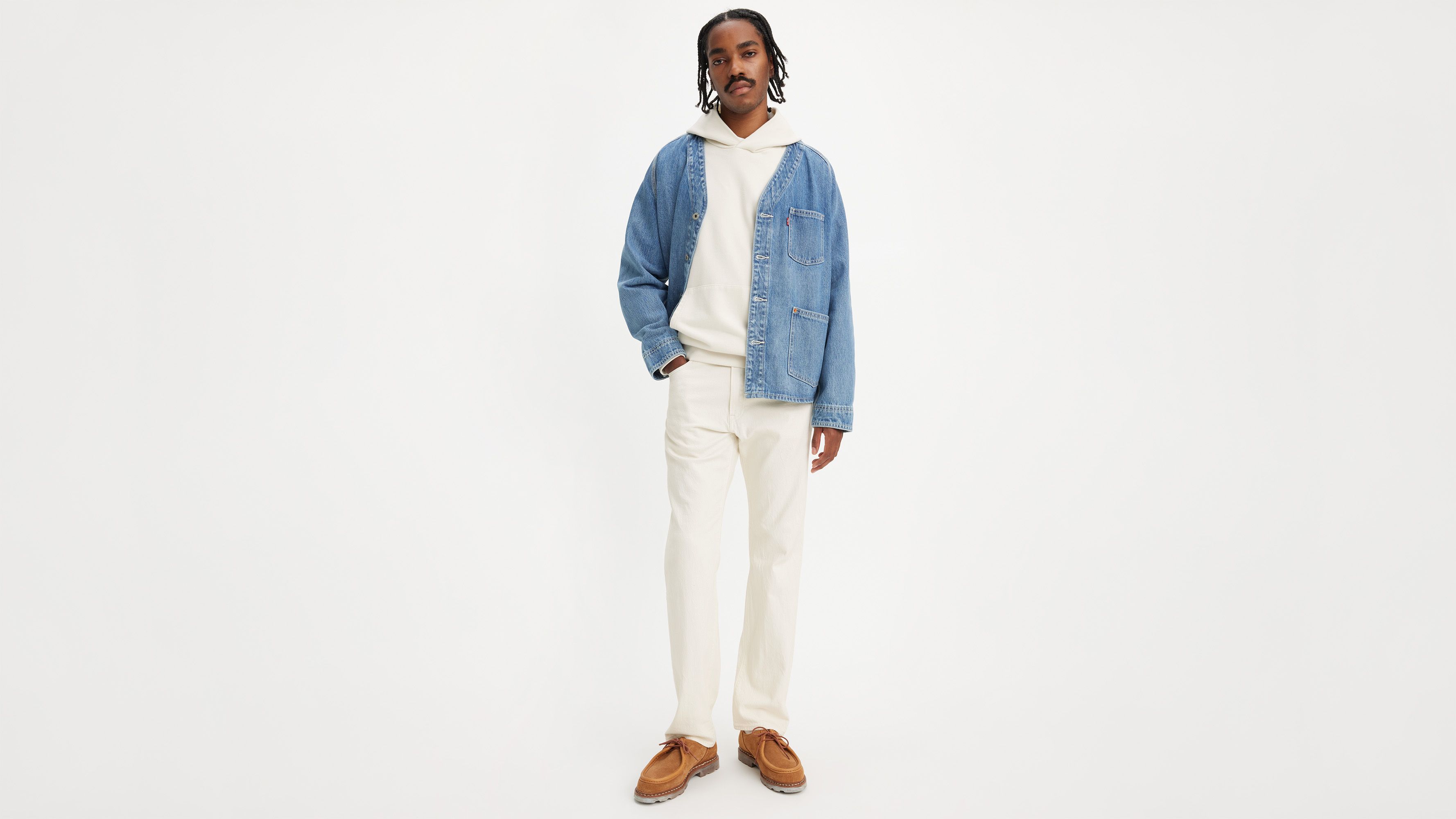 551™ Z Authentic Straight Jeans - Cream | Levi's® GB