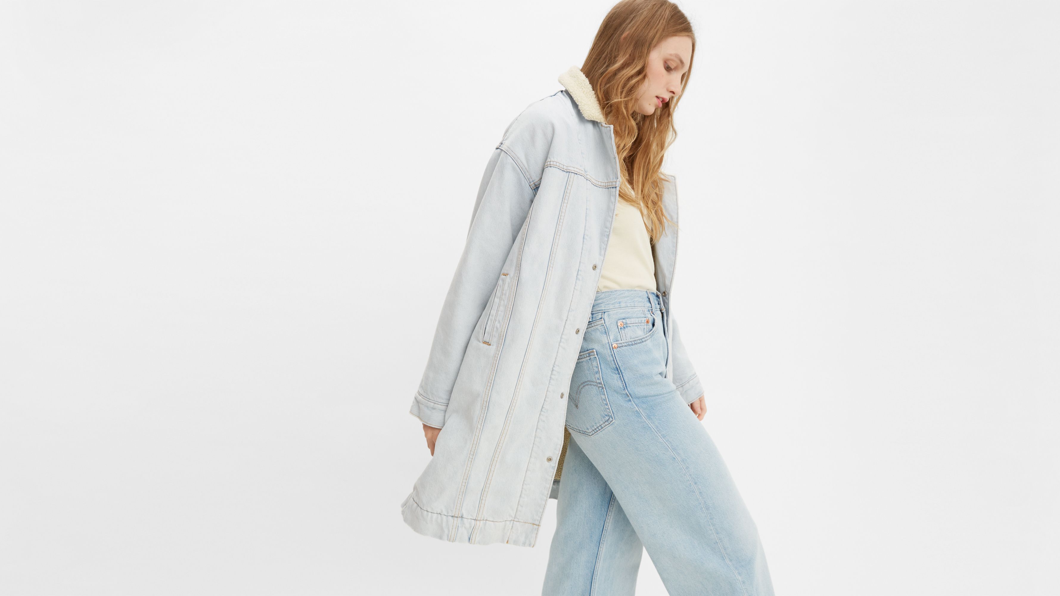 levis white sherpa jacket