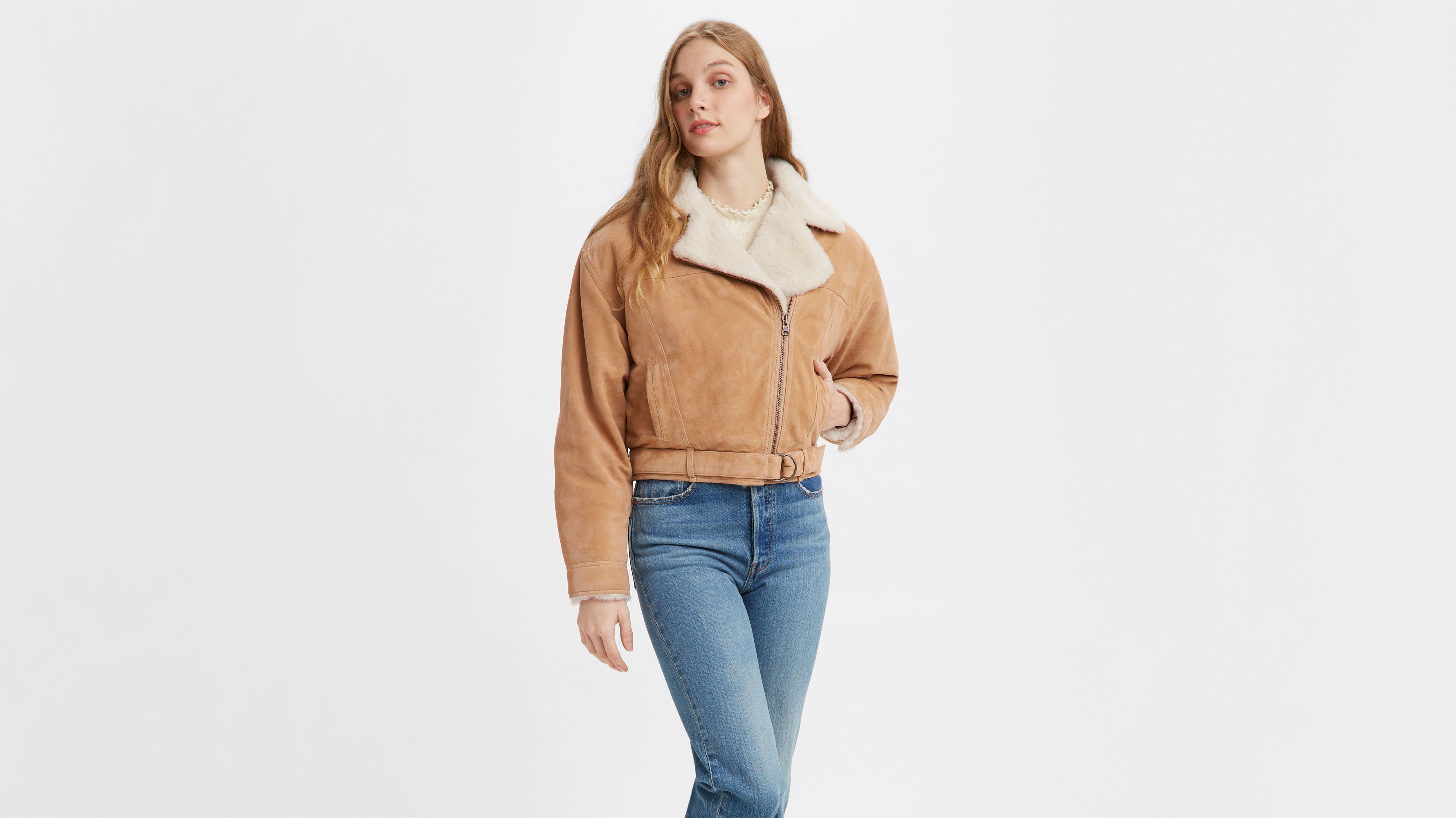 levi's suede sherpa trucker jacket