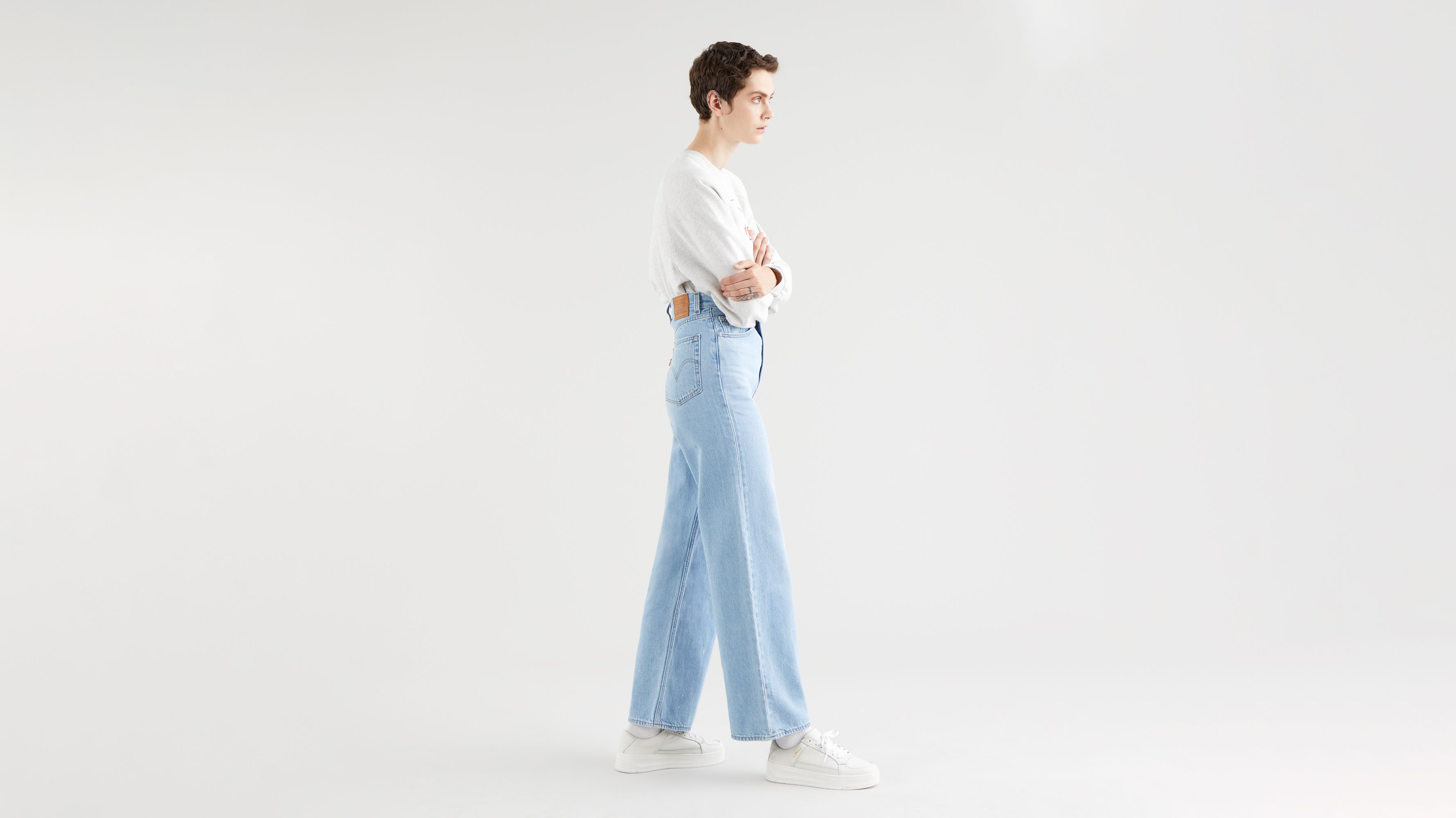 levi's high rise wide leg jeans